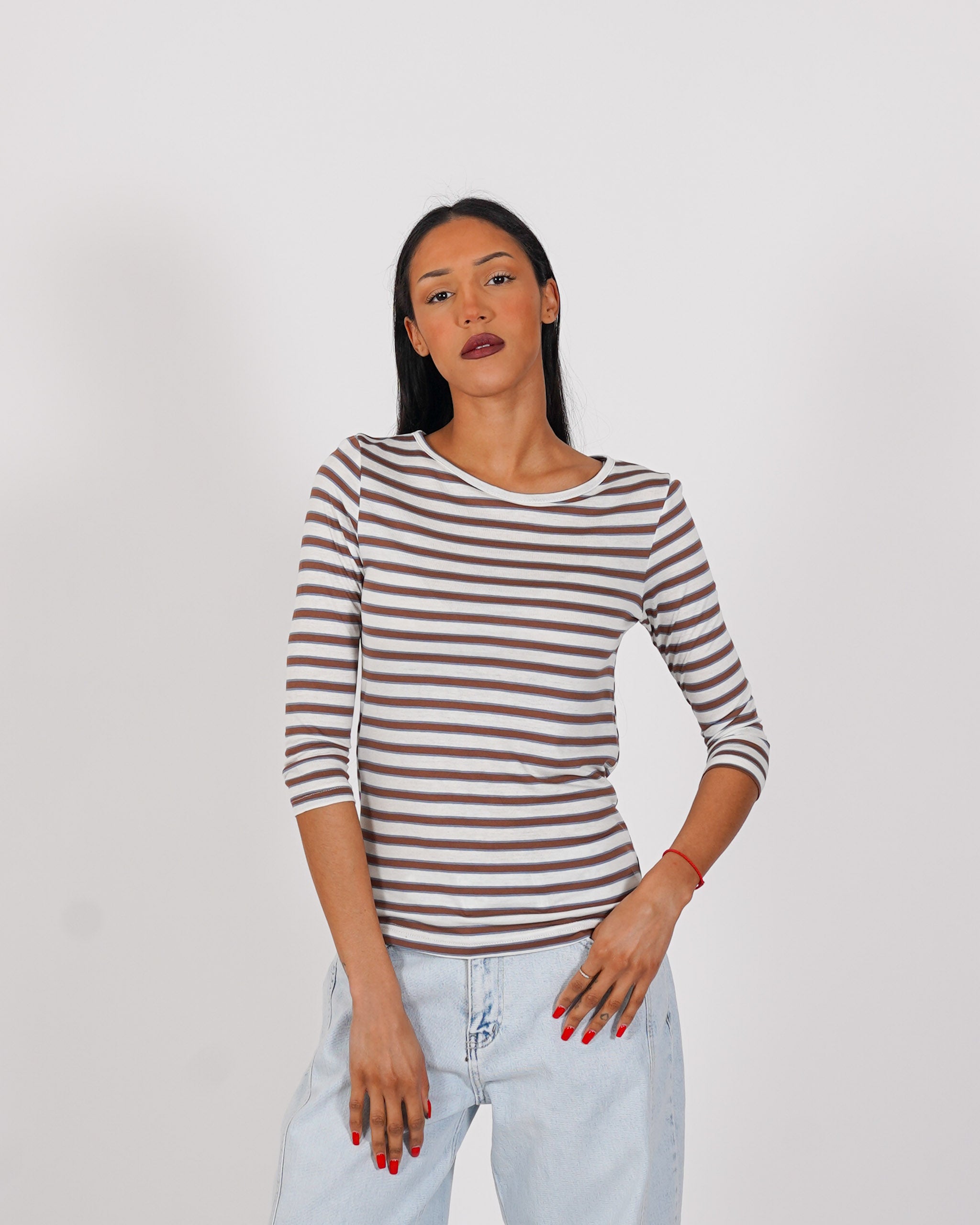 Shirt girocollo rigata regular fit - Vienna