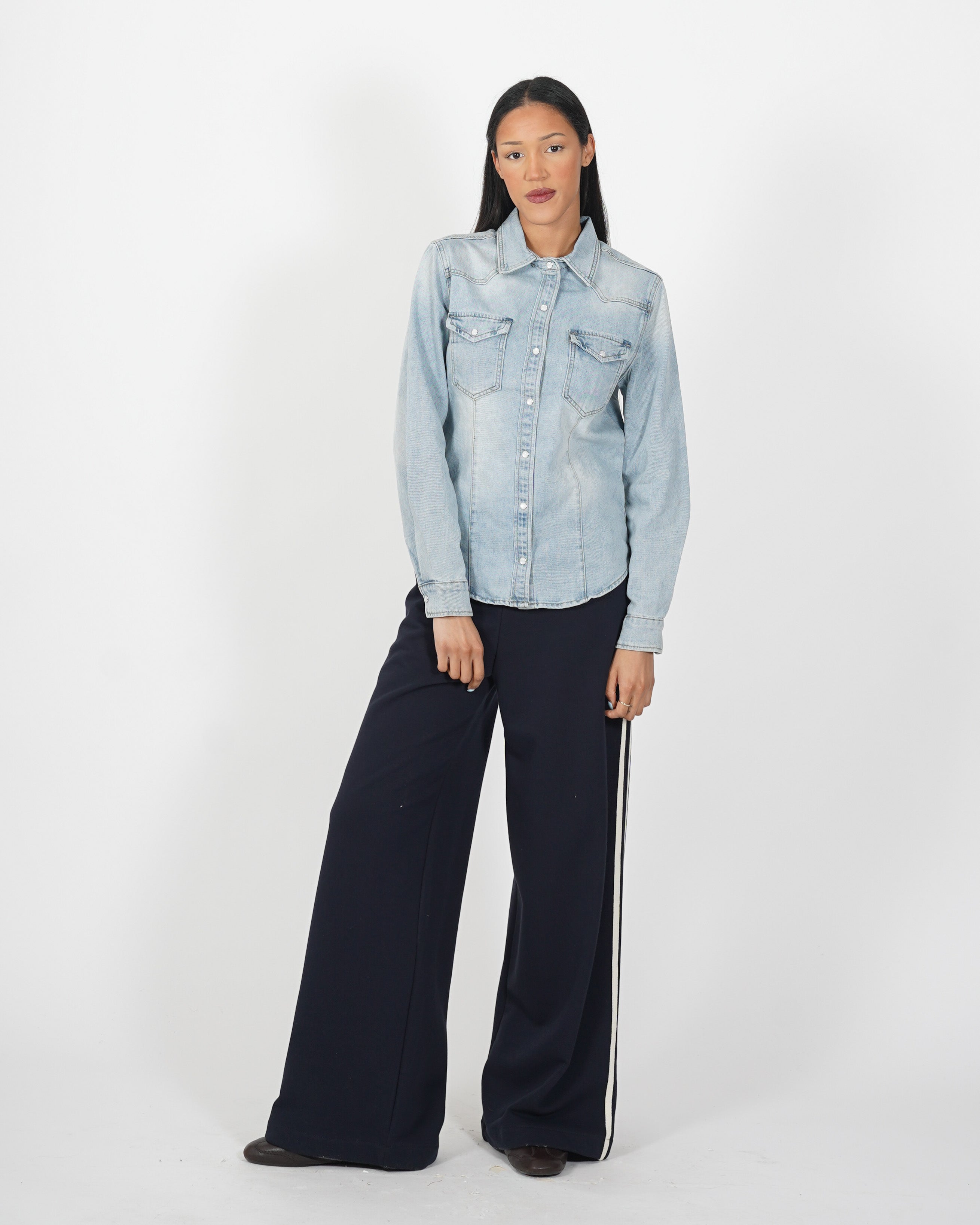 Pantaloni felpa con elastico e coulisse - Annapaola