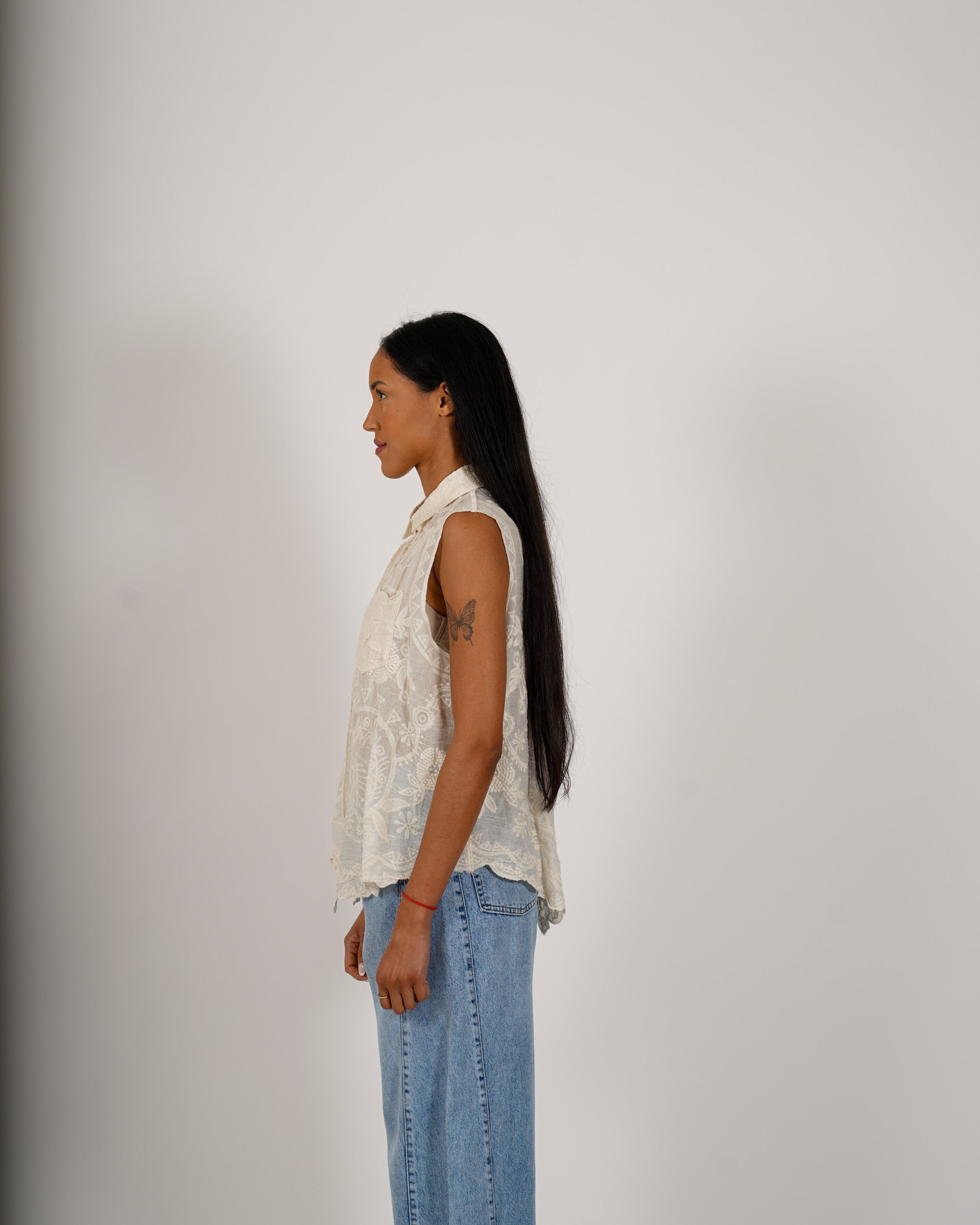 Camicia con ricamo in cotone - Daiko
