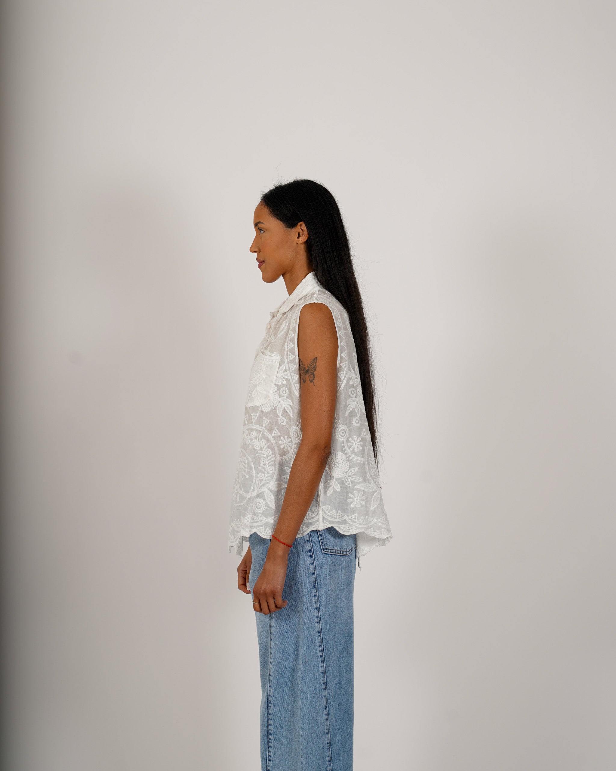 Camicia con ricamo in cotone - Daiko