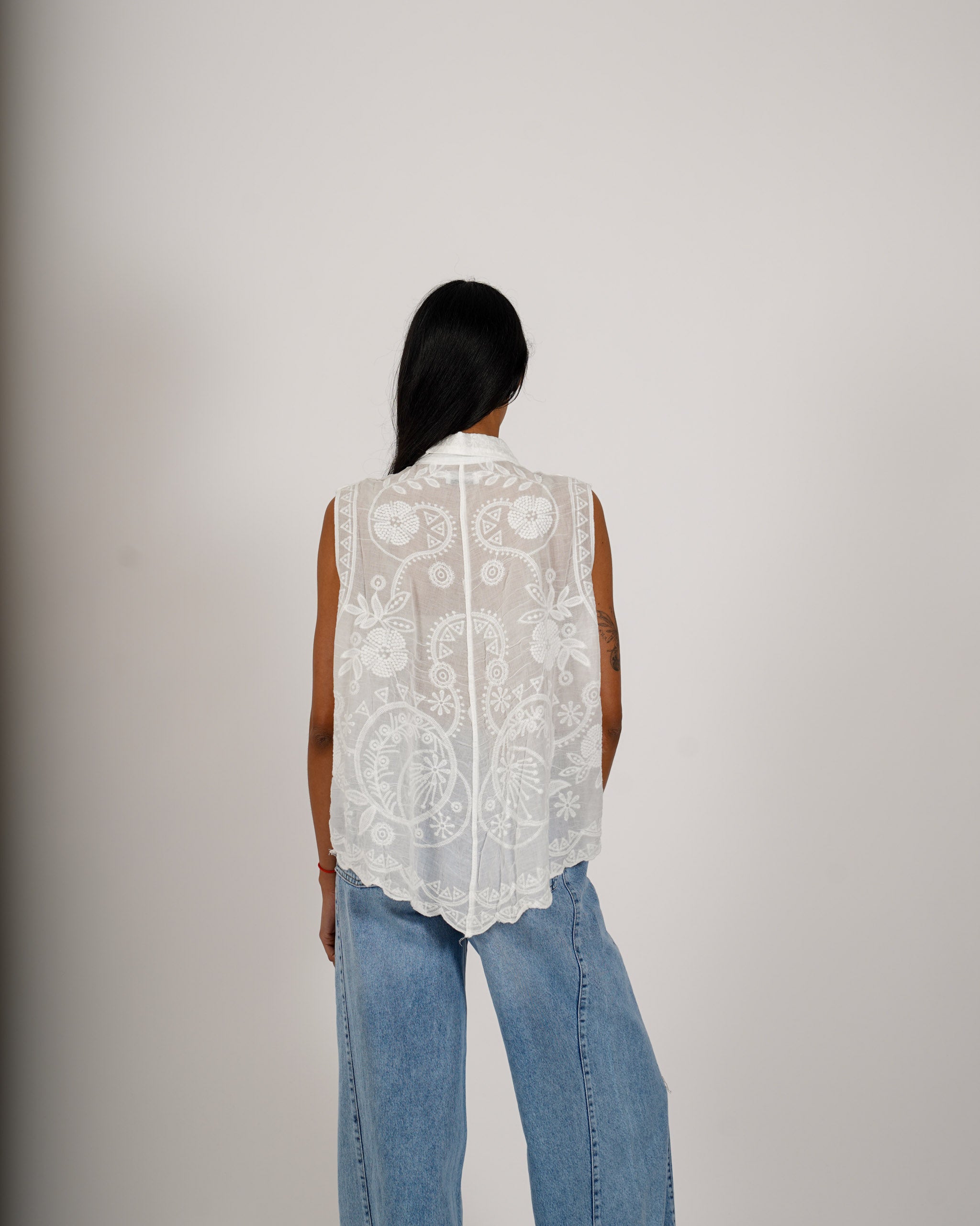 Camicia con ricamo in cotone - Daiko