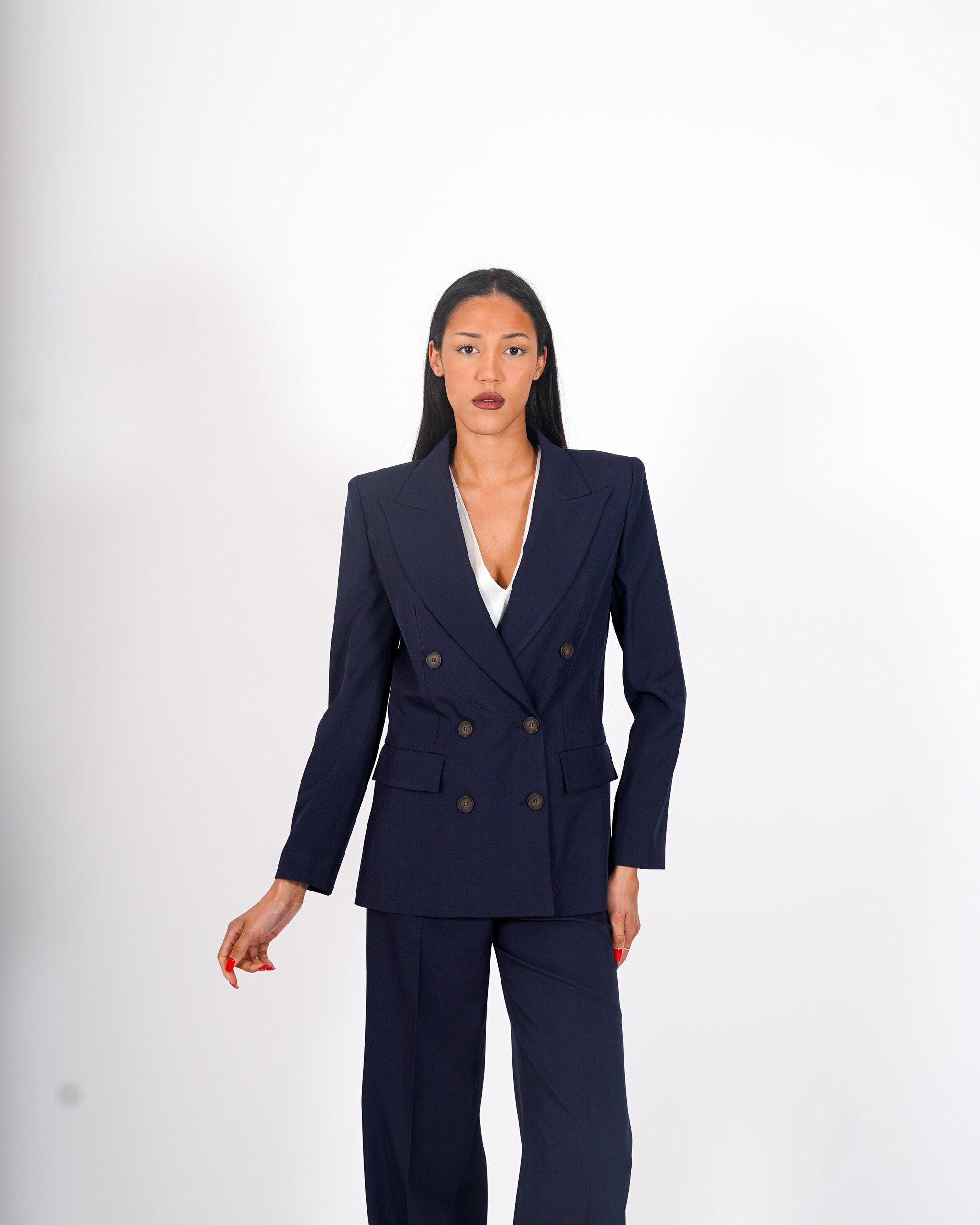 Giacca doppio petto con sei bottoni in ecofibra - Tiffany