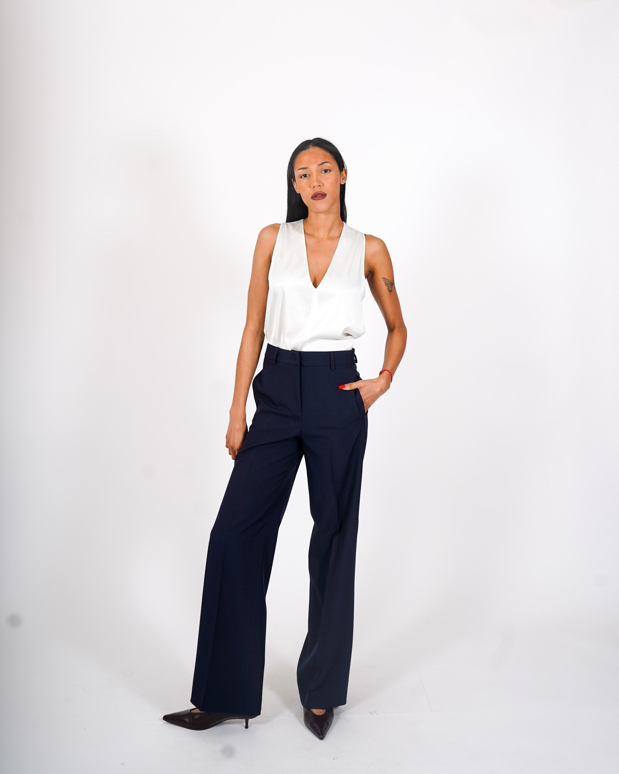 Pantaloni regular fit in ecofibra - Giovanna