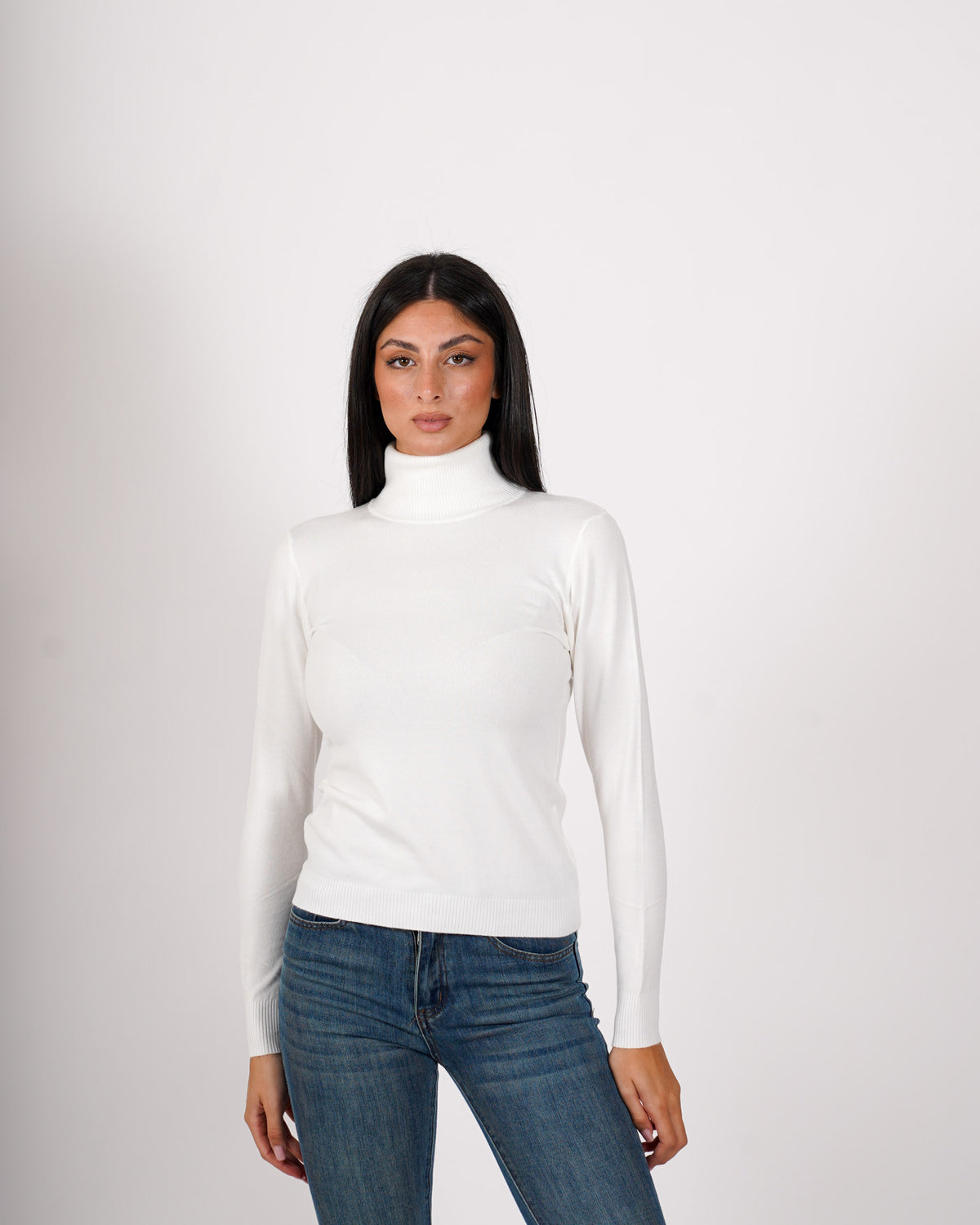 Maglia collo alto in mano viscosa - Tabaccaio