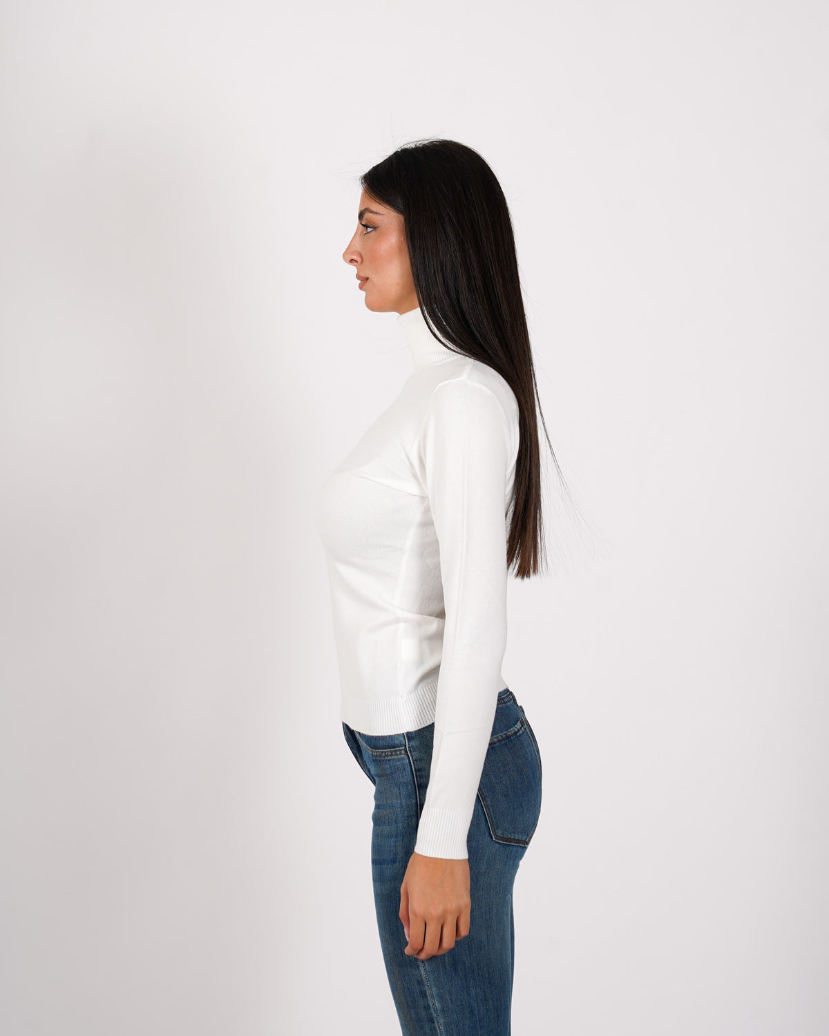 Maglia collo alto in mano viscosa - Tabaccaio