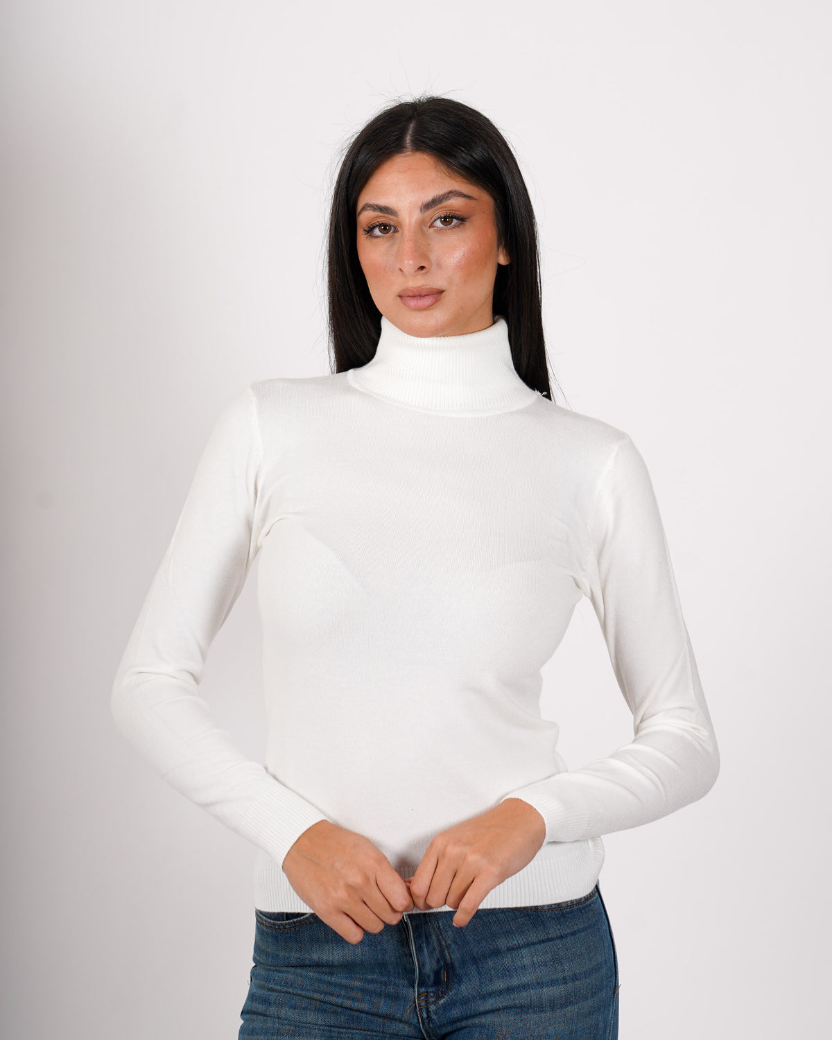 Maglia collo alto in mano viscosa - Tabaccaio