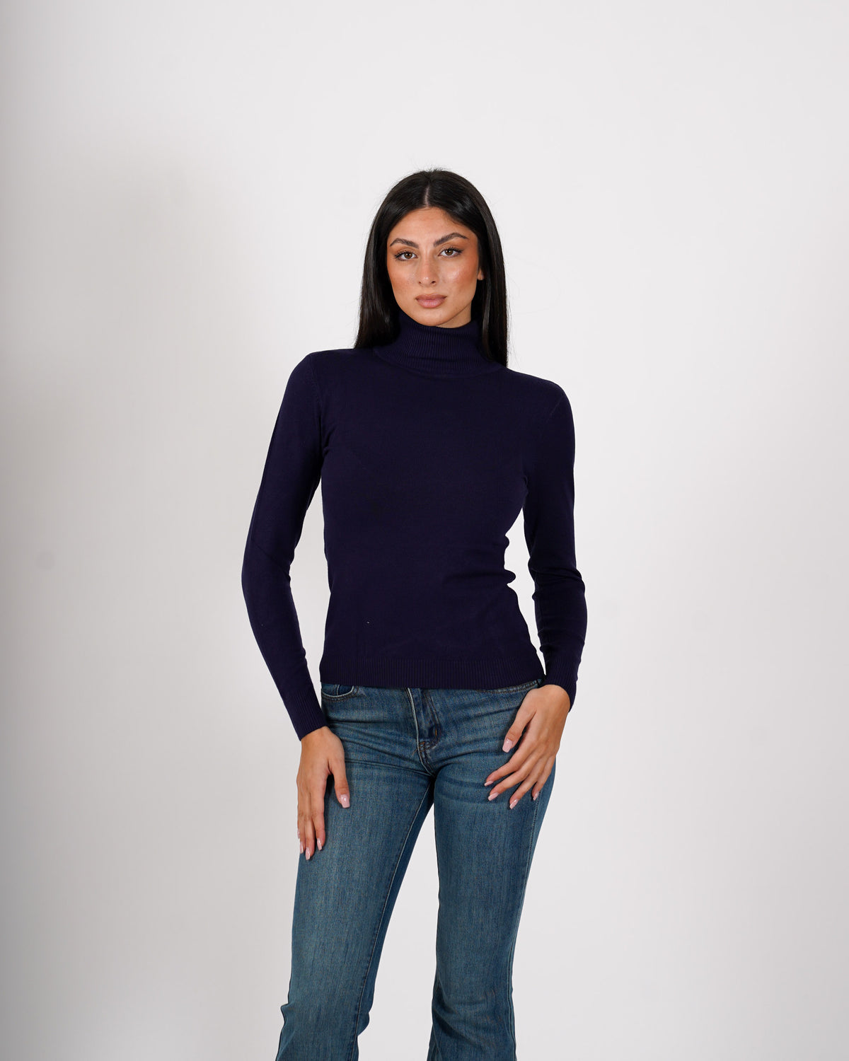 Maglia collo alto in mano viscosa - Tabaccaio