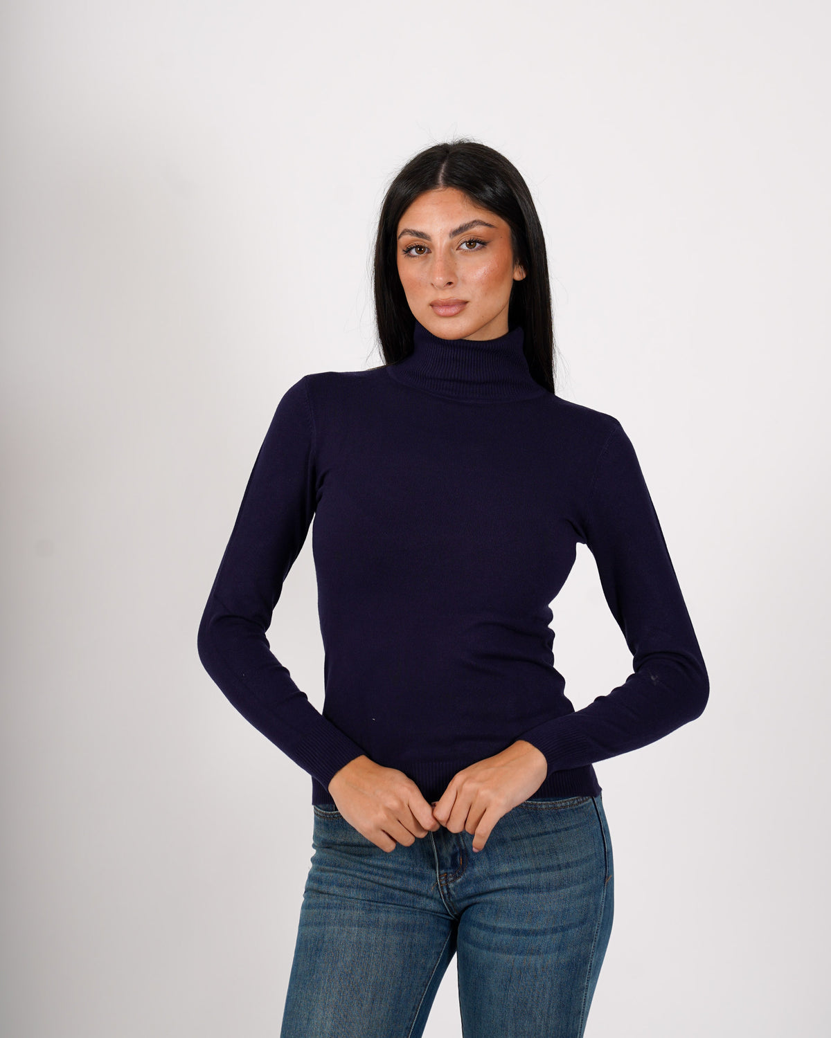 Maglia collo alto in mano viscosa - Tabaccaio