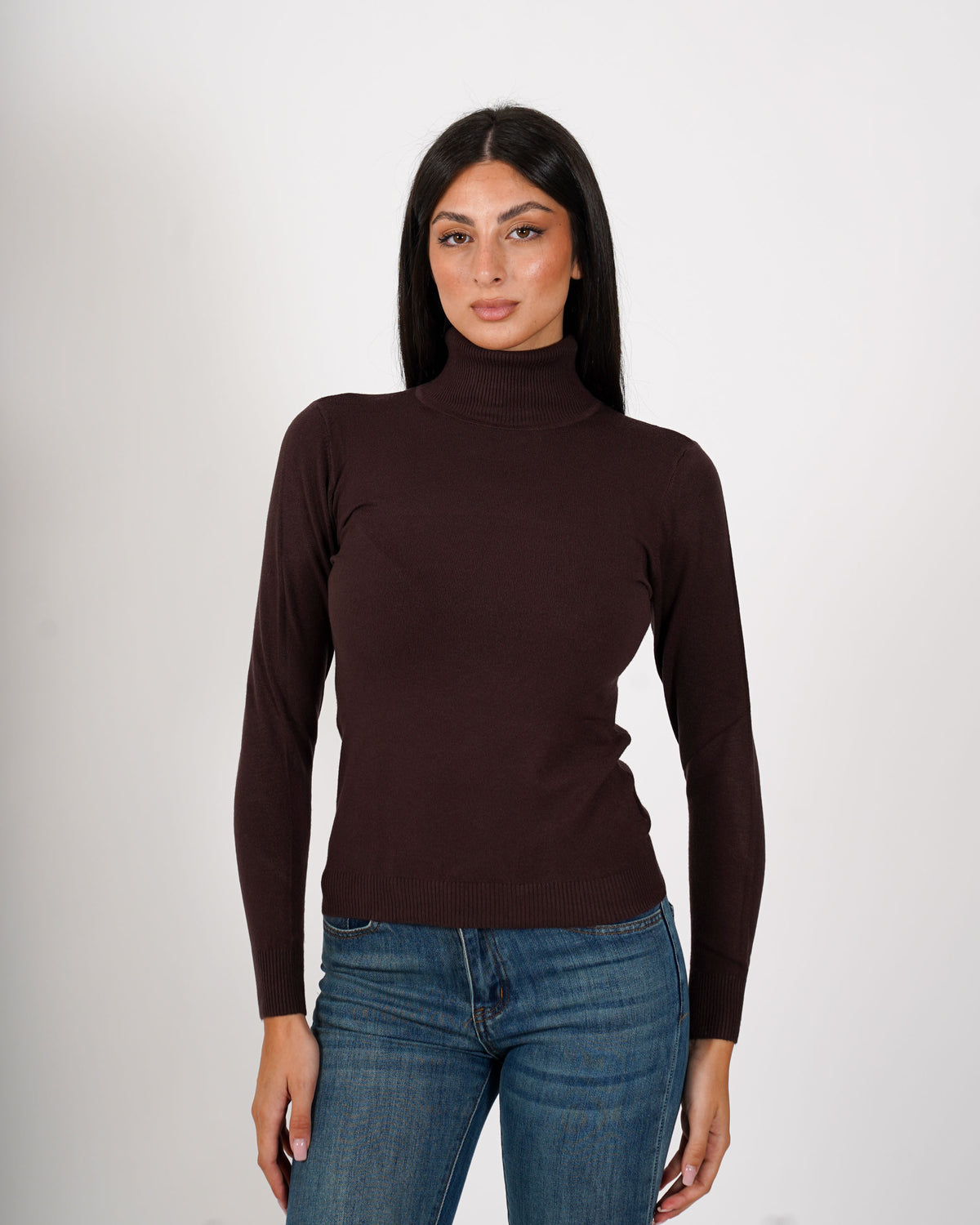 Maglia collo alto in mano viscosa - Tabaccaio