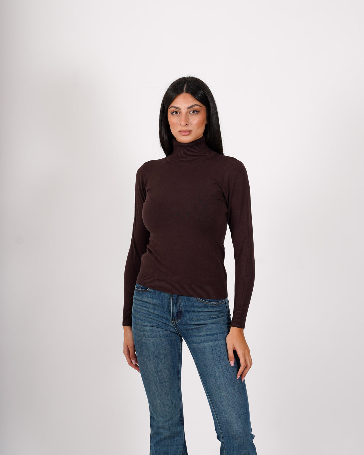 Maglia collo alto in mano viscosa - Tabaccaio