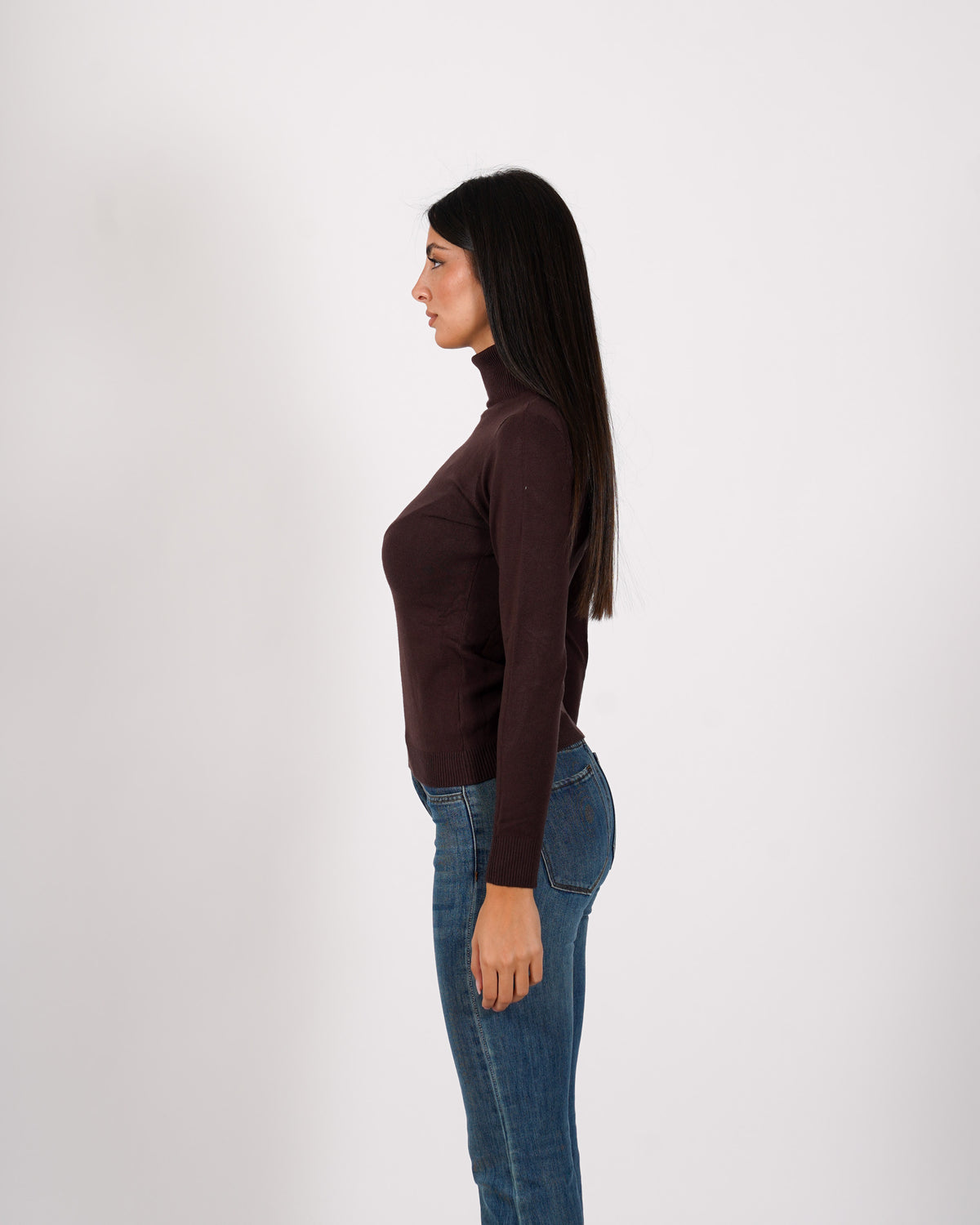 Maglia collo alto in mano viscosa - Tabaccaio