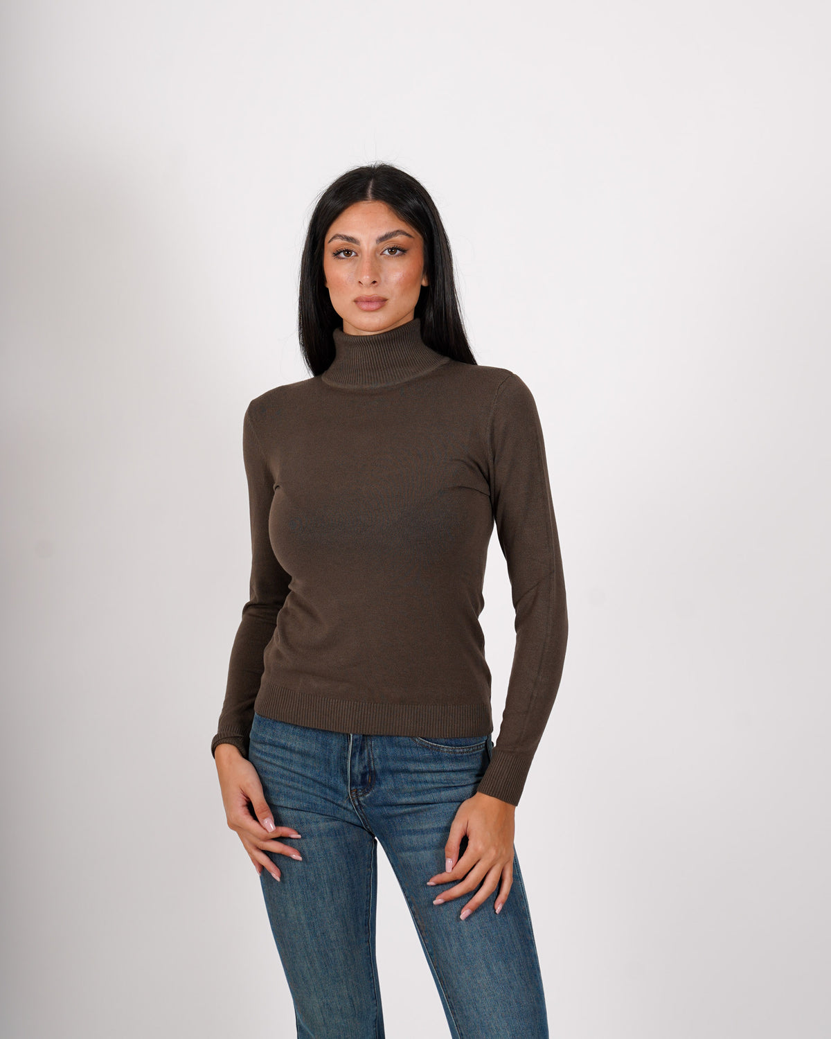 Maglia collo alto in mano viscosa - Tabaccaio