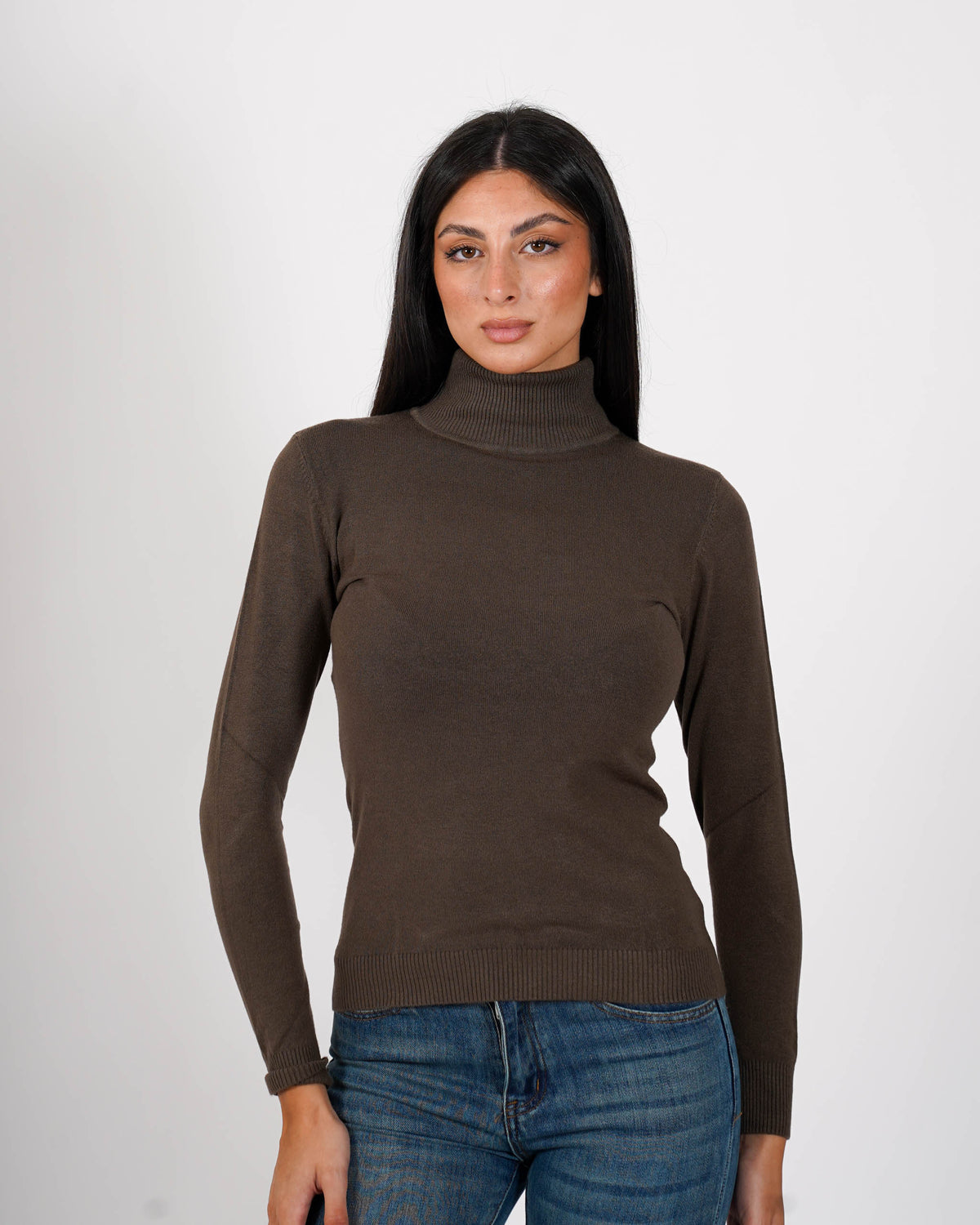 Maglia collo alto in mano viscosa - Tabaccaio