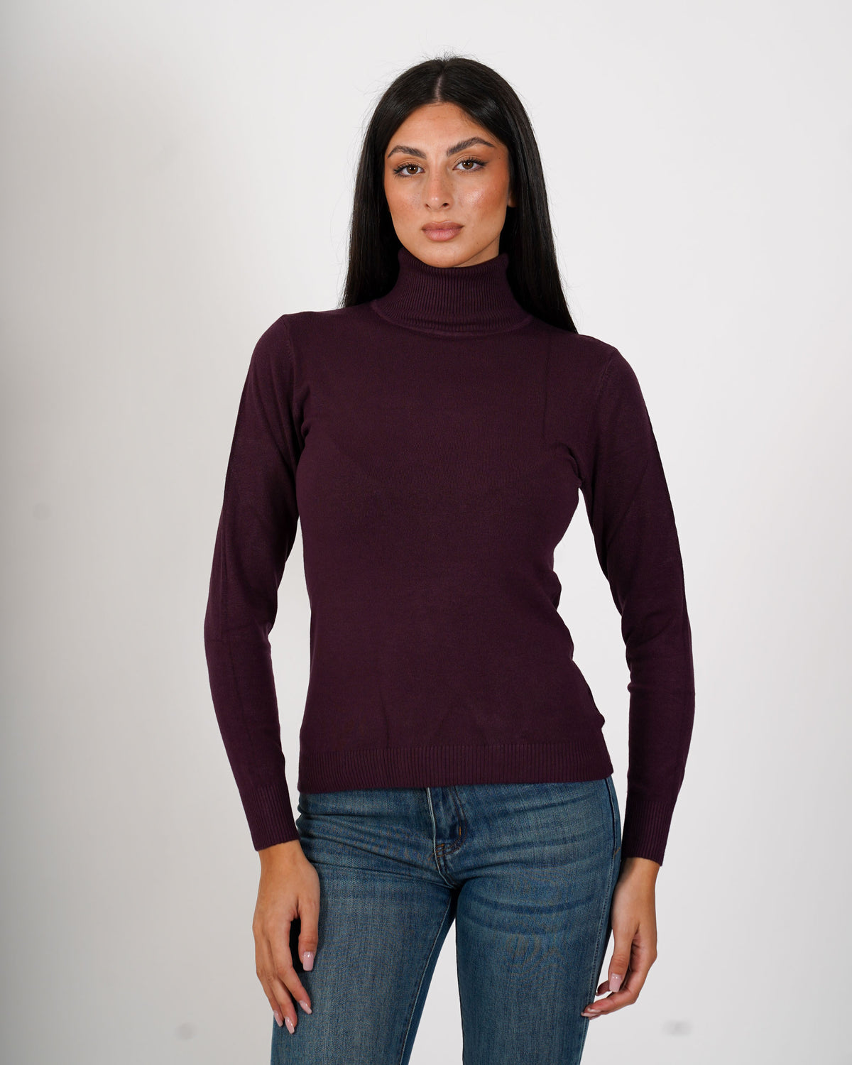 Maglia collo alto in mano viscosa - Tabaccaio
