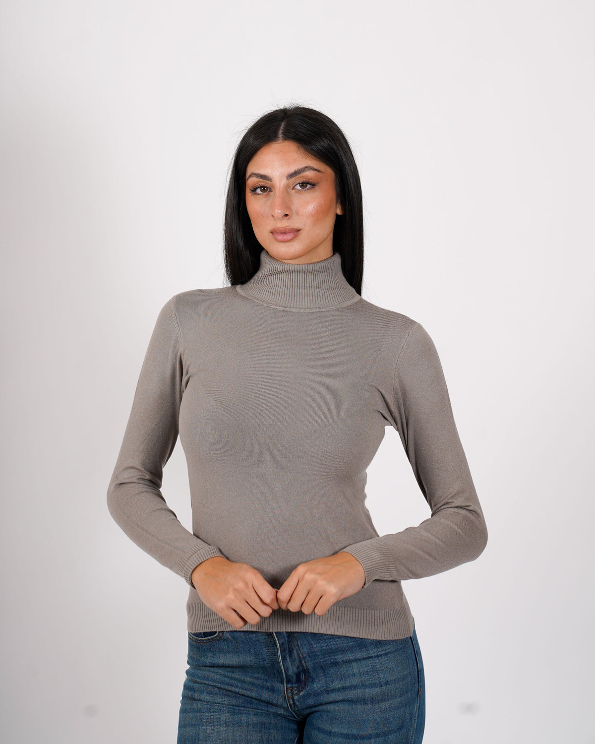 Maglia collo alto in mano viscosa - Tabaccaio