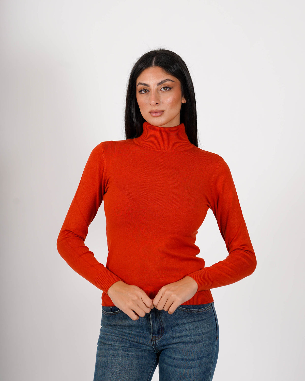 Maglia collo alto in mano viscosa - Tabaccaio