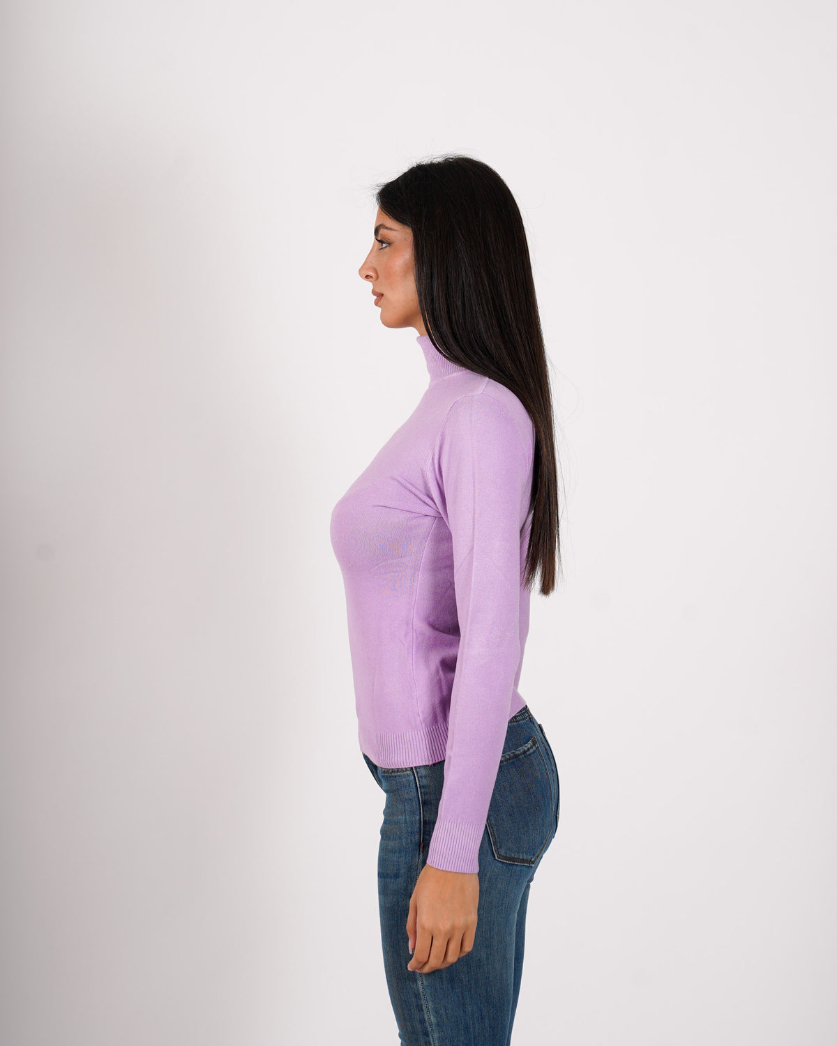 Maglia collo alto in mano viscosa - Tabaccaio