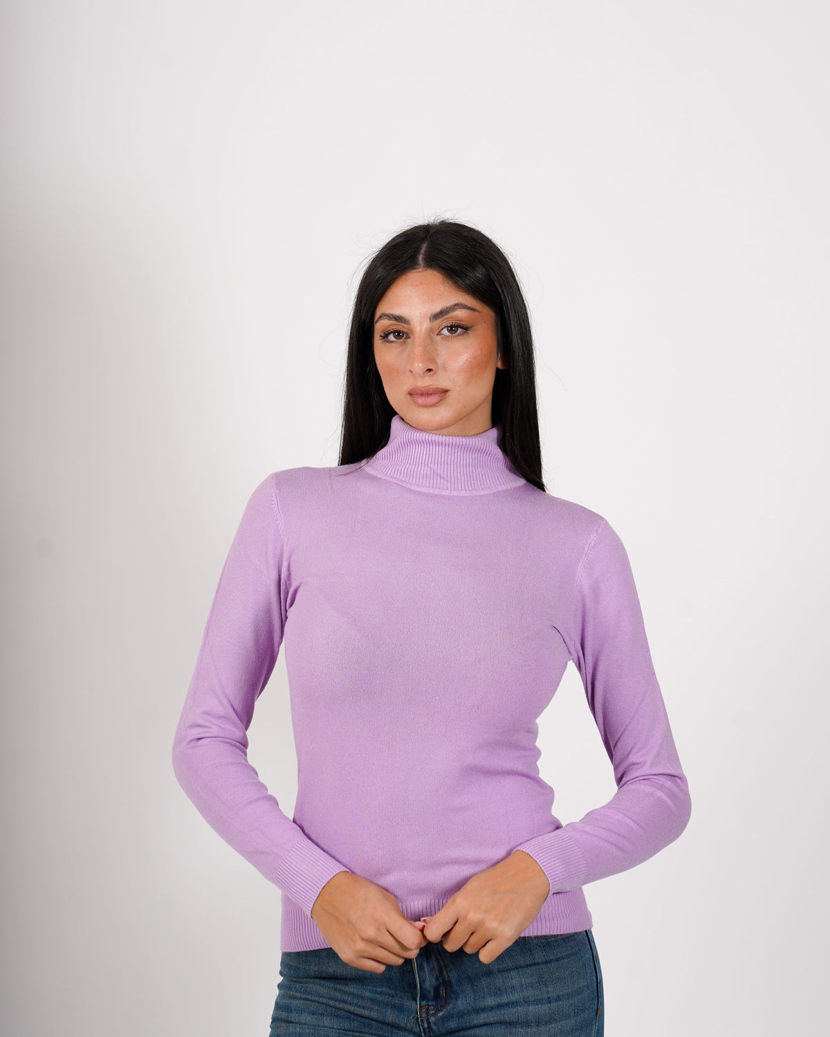 Maglia collo alto in mano viscosa - Tabaccaio