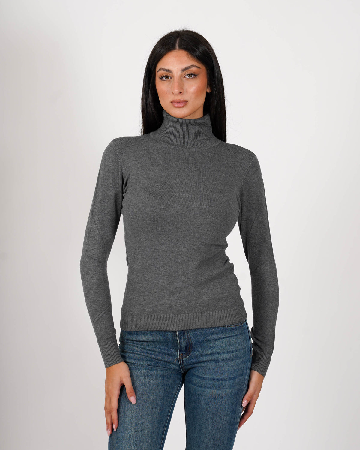 Maglia collo alto in mano viscosa - Tabaccaio