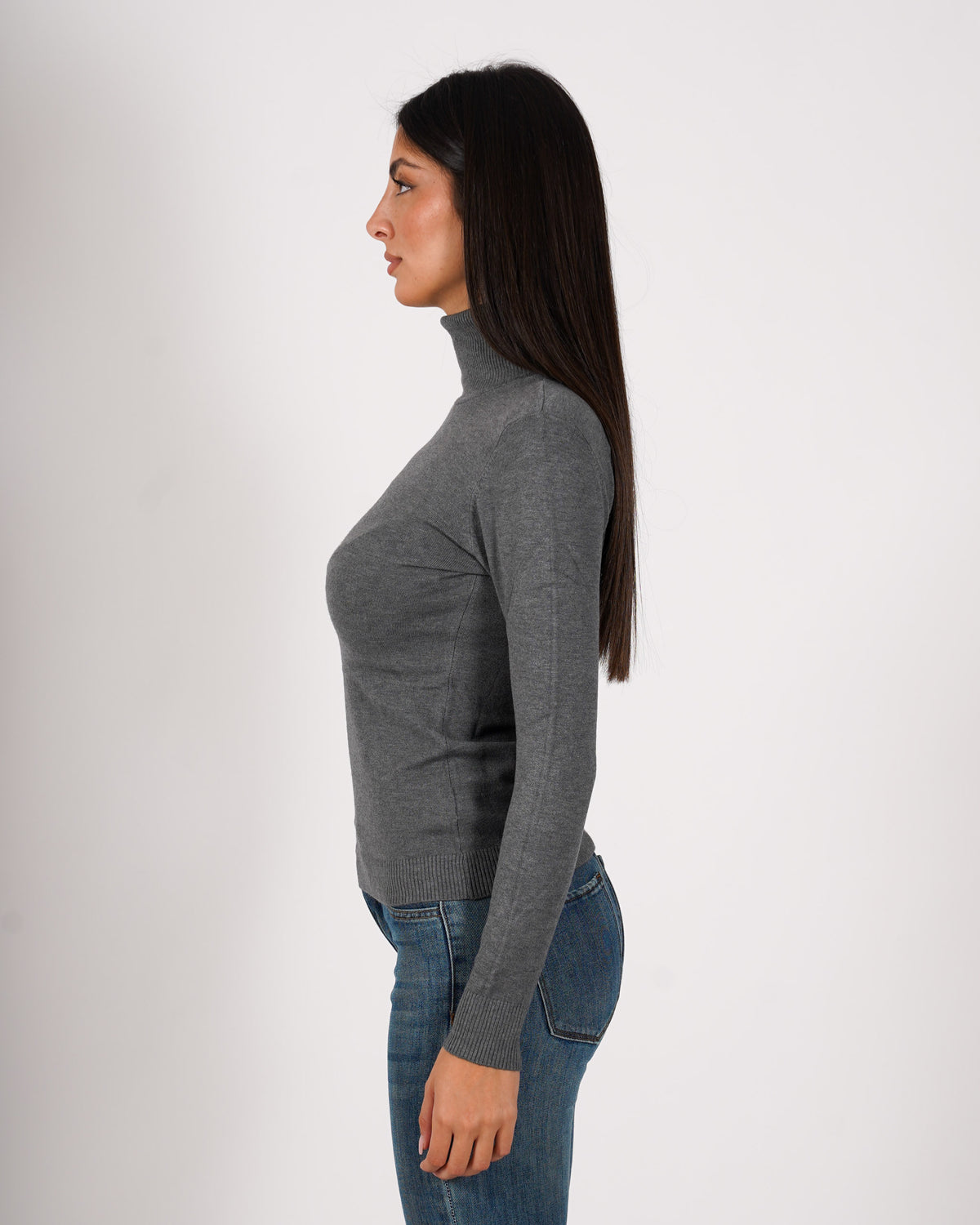 Maglia collo alto in mano viscosa - Tabaccaio