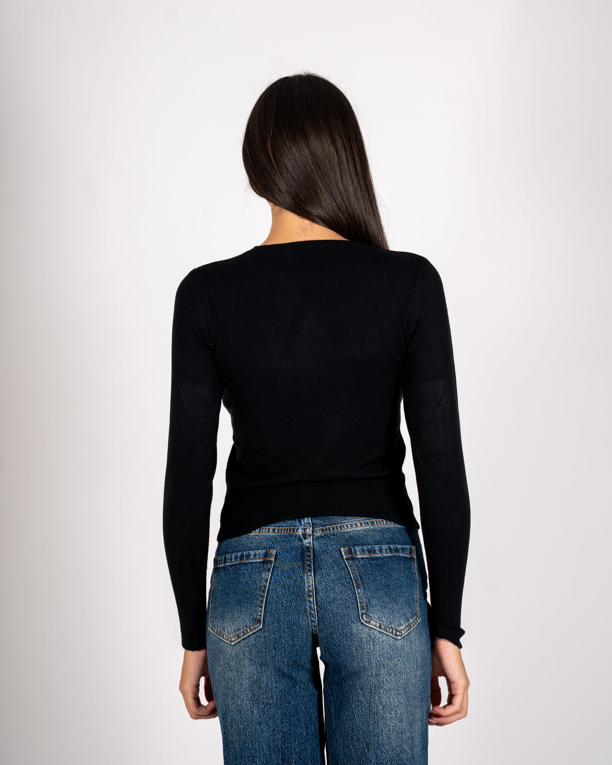 Maglia girocollo slim fit in mano viscosa - Canapa