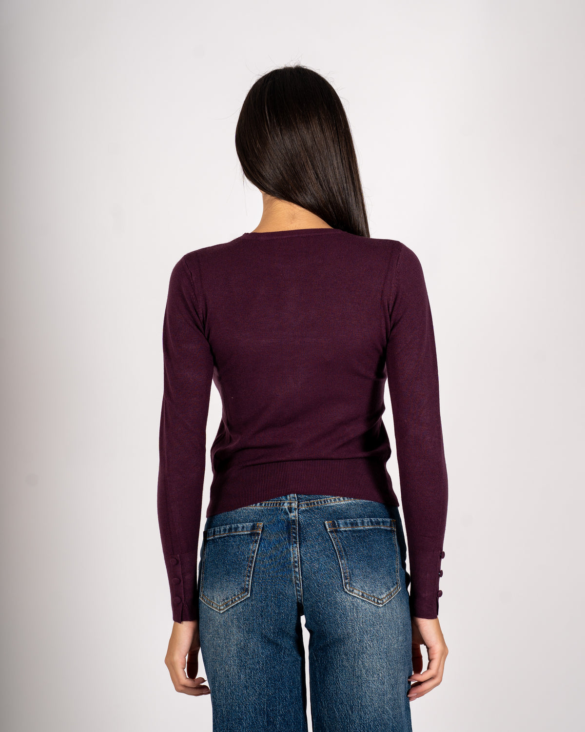 Maglia girocollo slim fit in mano viscosa - Canapa