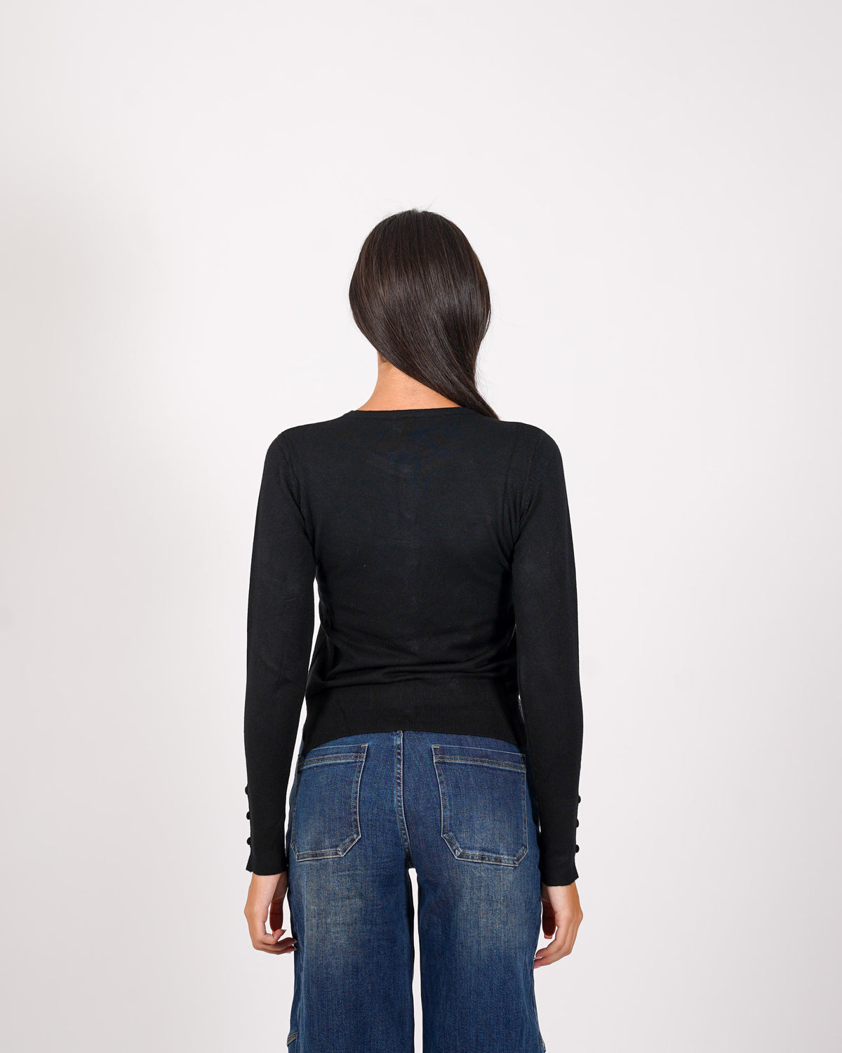 Cardigan in maglia con bottoni tono su tono - Miglio
