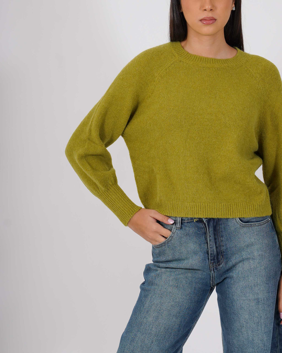 Maglia girocollo in mano mohair - Bisaccia