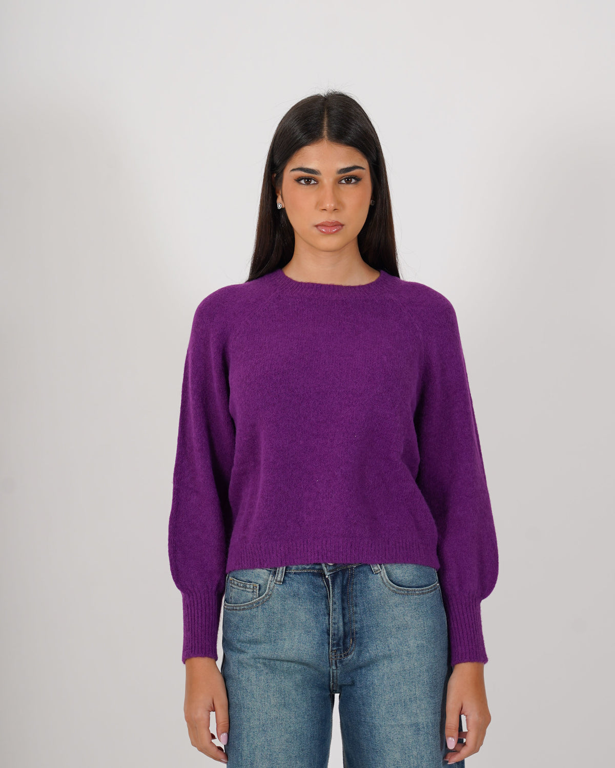 Maglia girocollo in mano mohair - Bisaccia