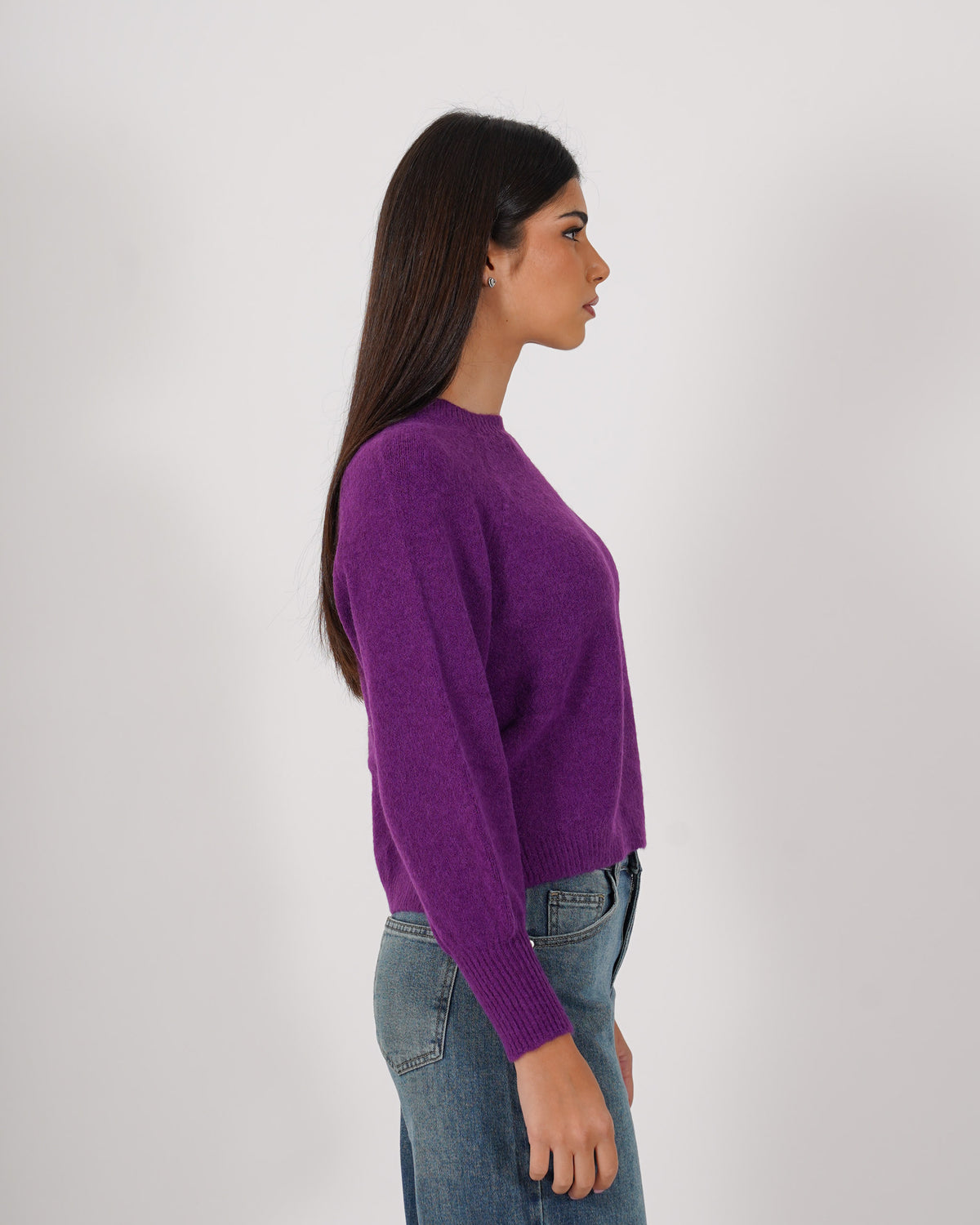 Maglia girocollo in mano mohair - Bisaccia