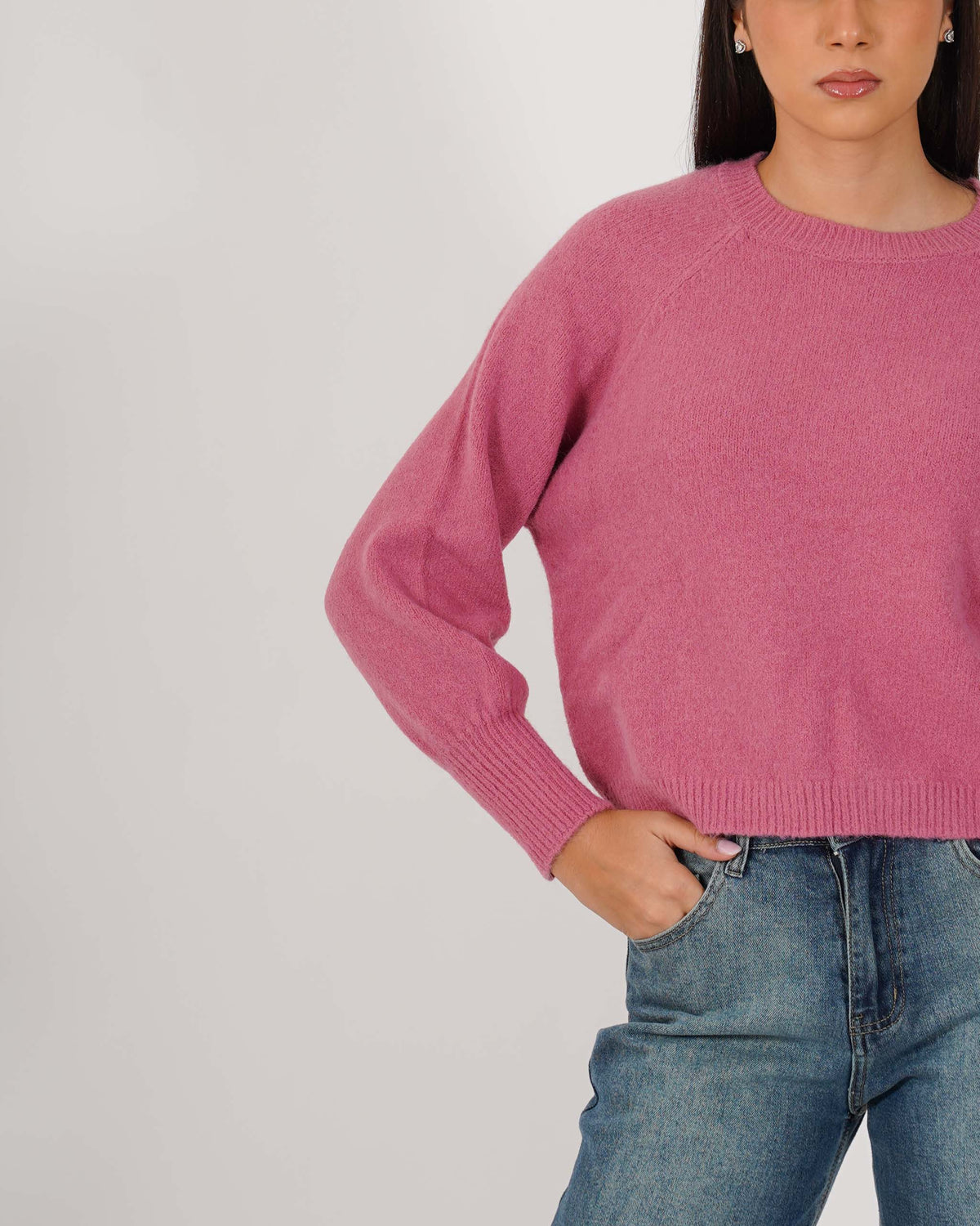 Maglia girocollo in mano mohair - Bisaccia