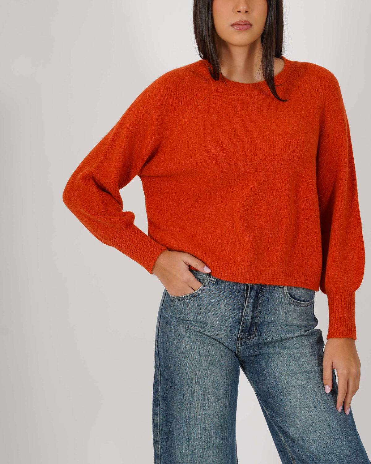 Maglia girocollo in mano mohair - Bisaccia
