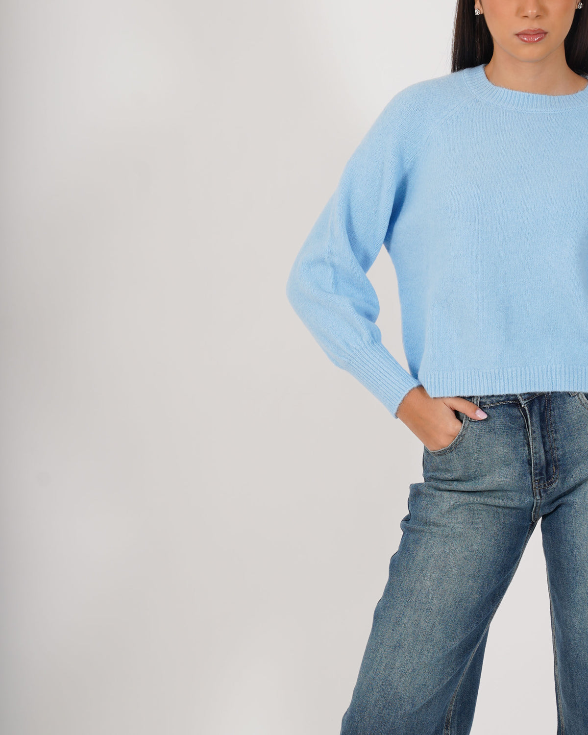 Maglia girocollo in mano mohair - Bisaccia