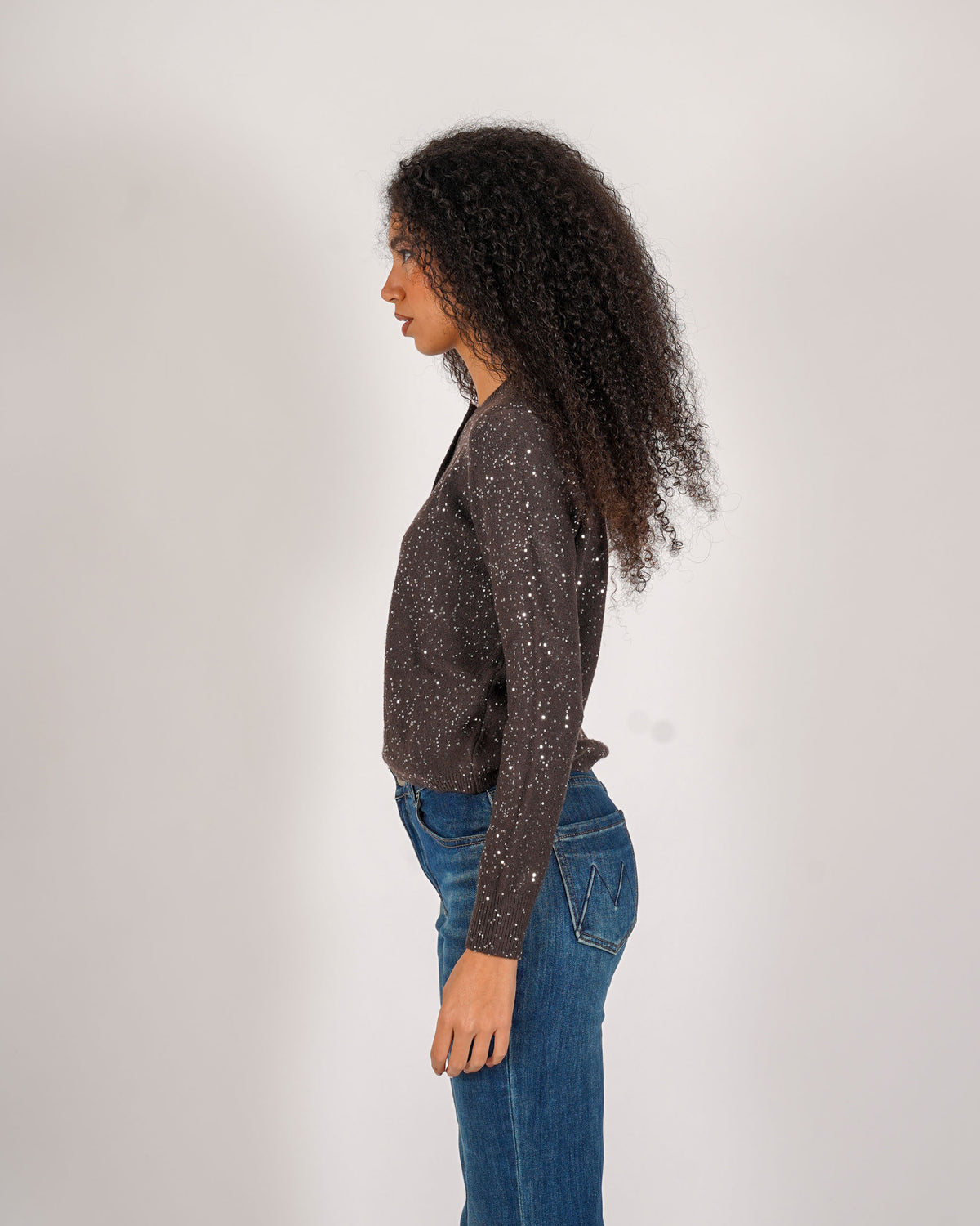 Cardigan slim full paillettes - Damiana