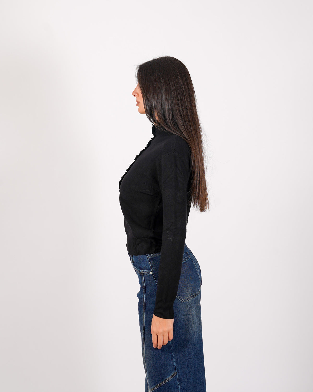 Cardigan slim con profilo in contrasto - Aguilera