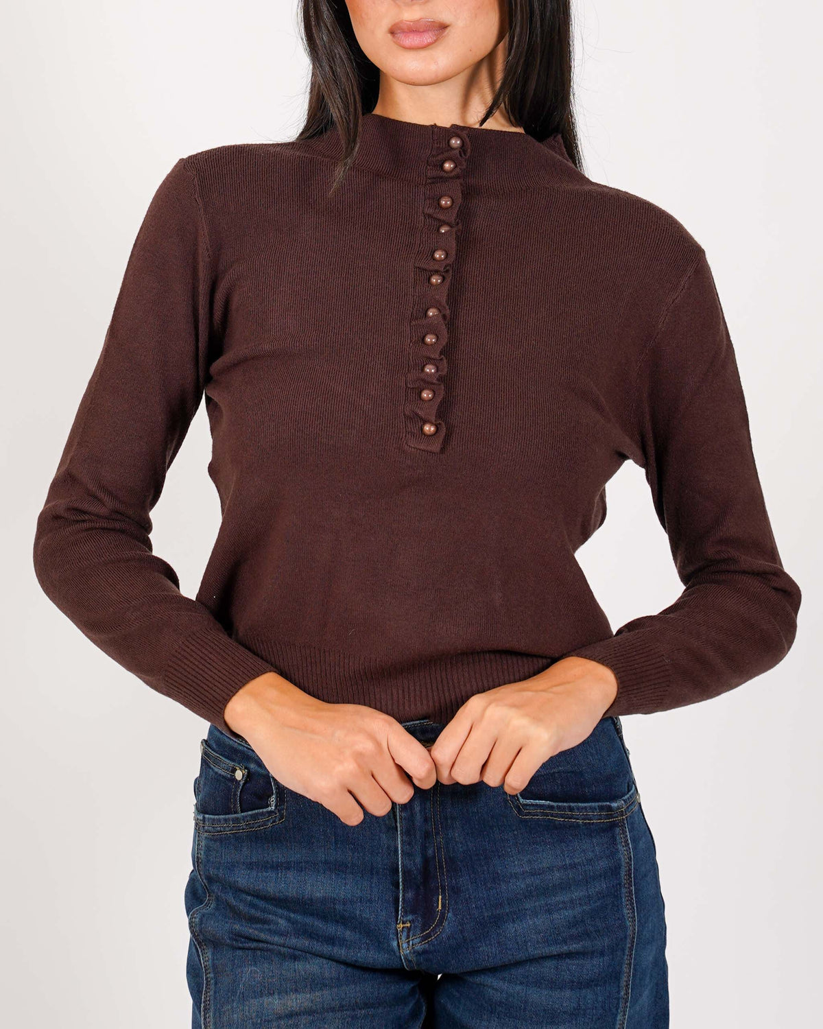 Cardigan slim con profilo in contrasto - Aguilera