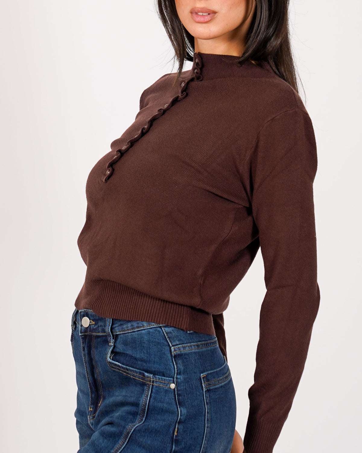 Cardigan slim con profilo in contrasto - Aguilera