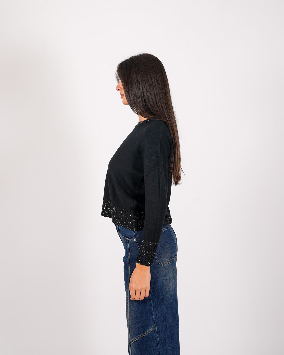 Maglia girocollo con dettagli in lurex - Sarda