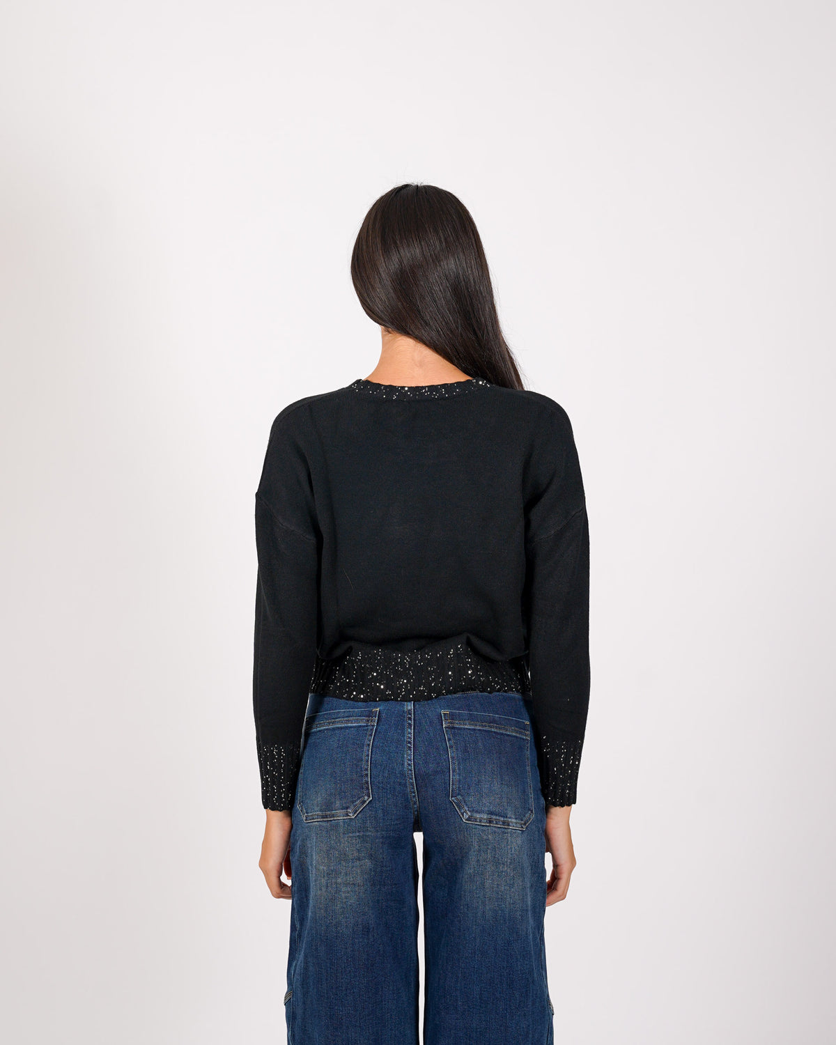 Maglia girocollo con dettagli in lurex - Sarda