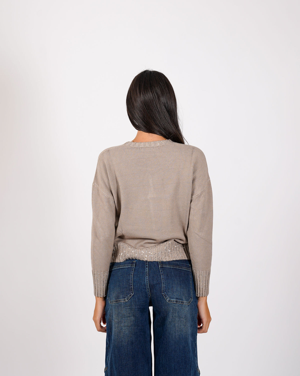 Maglia girocollo con dettagli in lurex - Sarda