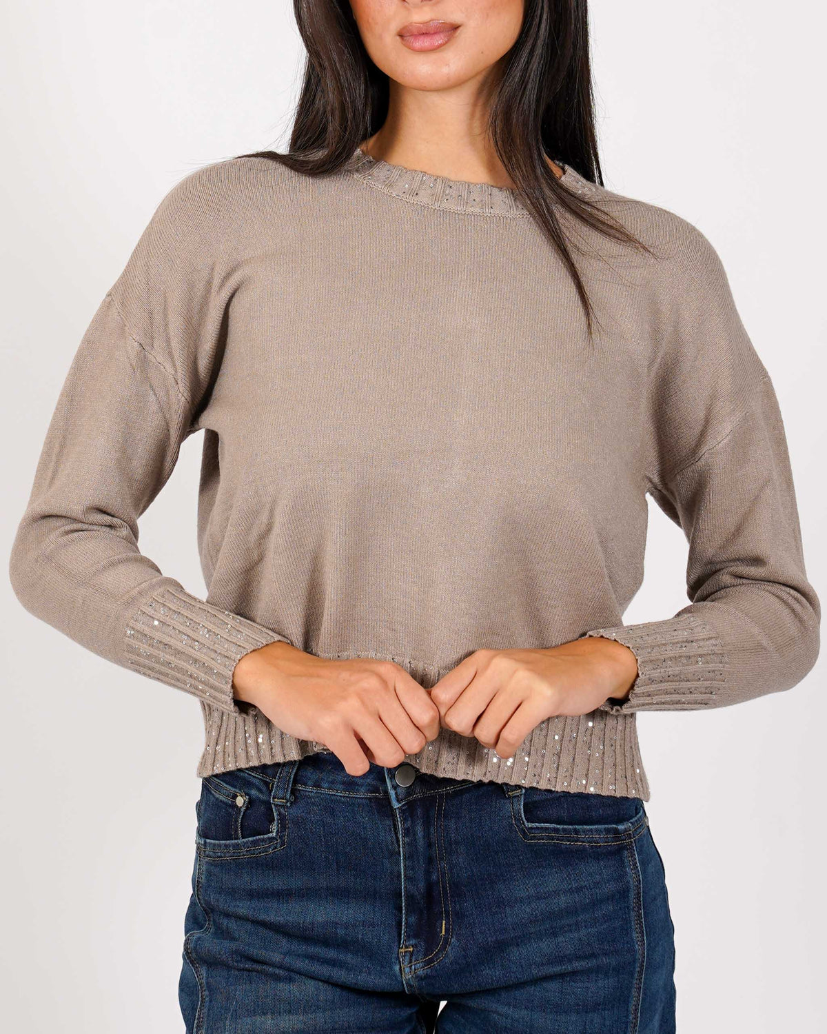 Maglia girocollo con dettagli in lurex - Sarda
