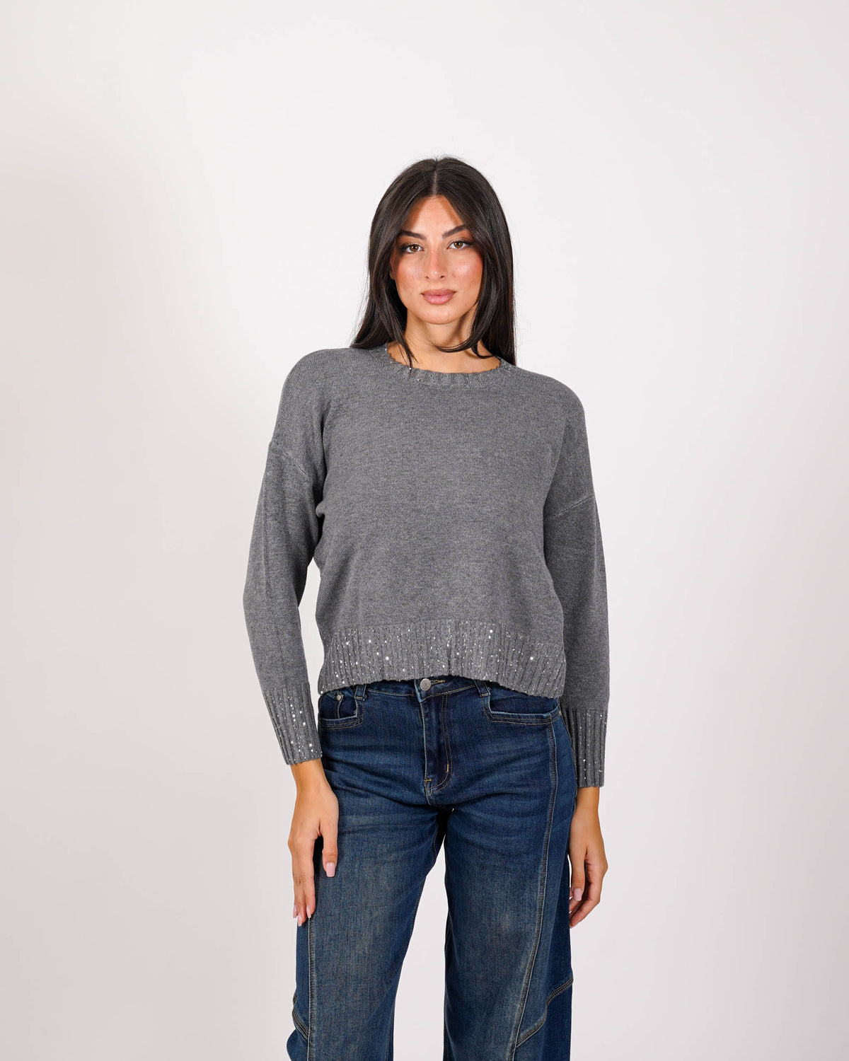 Maglia girocollo con dettagli in lurex - Sarda
