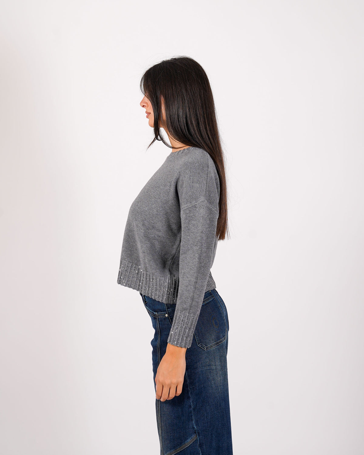 Maglia girocollo con dettagli in lurex - Sarda