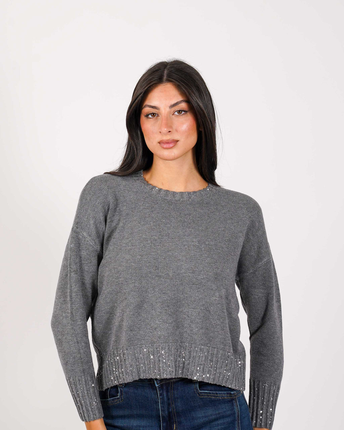 Maglia girocollo con dettagli in lurex - Sarda