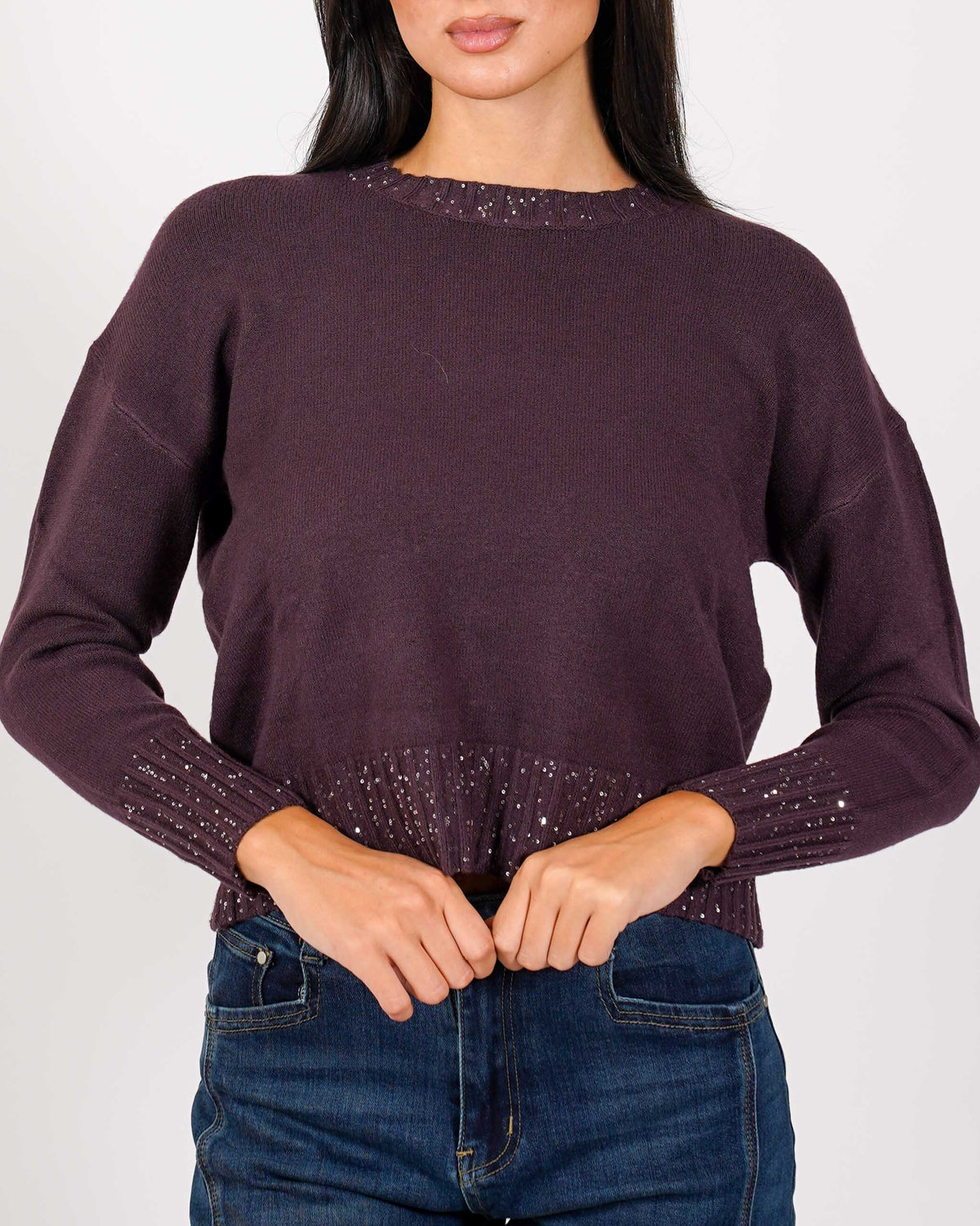 Maglia girocollo con dettagli in lurex - Sarda