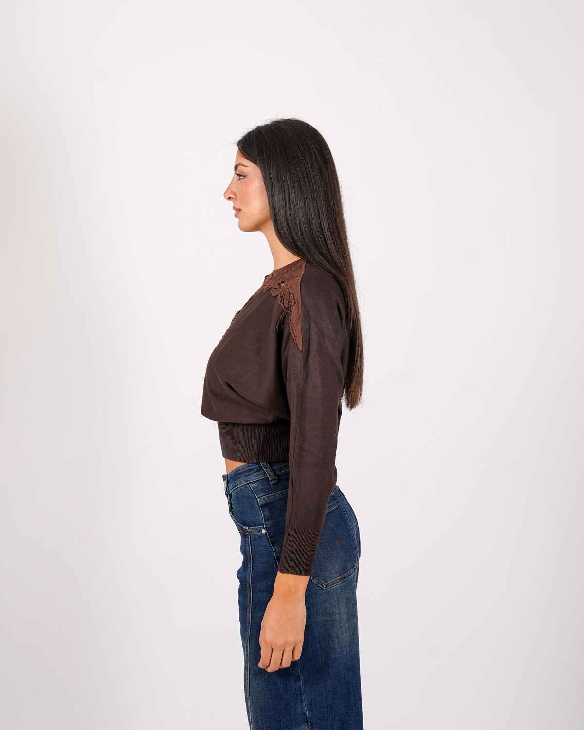 Maglia girocollo con ricamo - Umbra