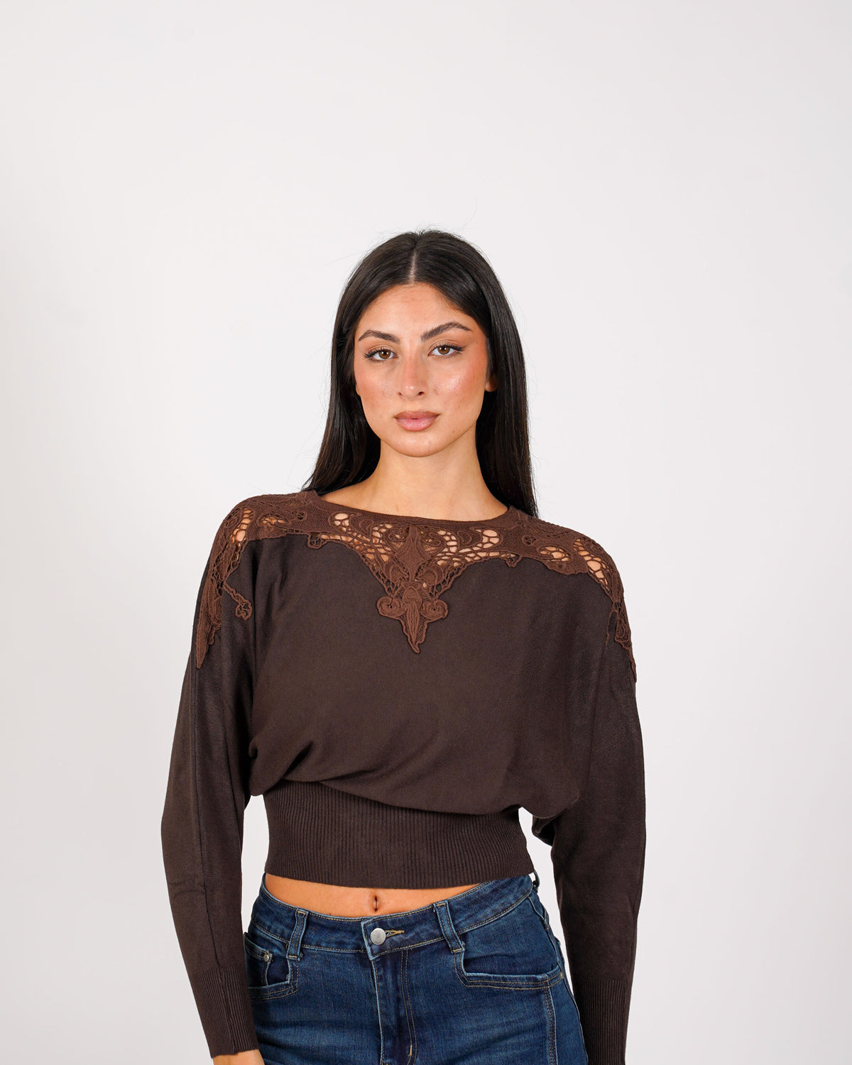 Maglia girocollo con ricamo - Umbra