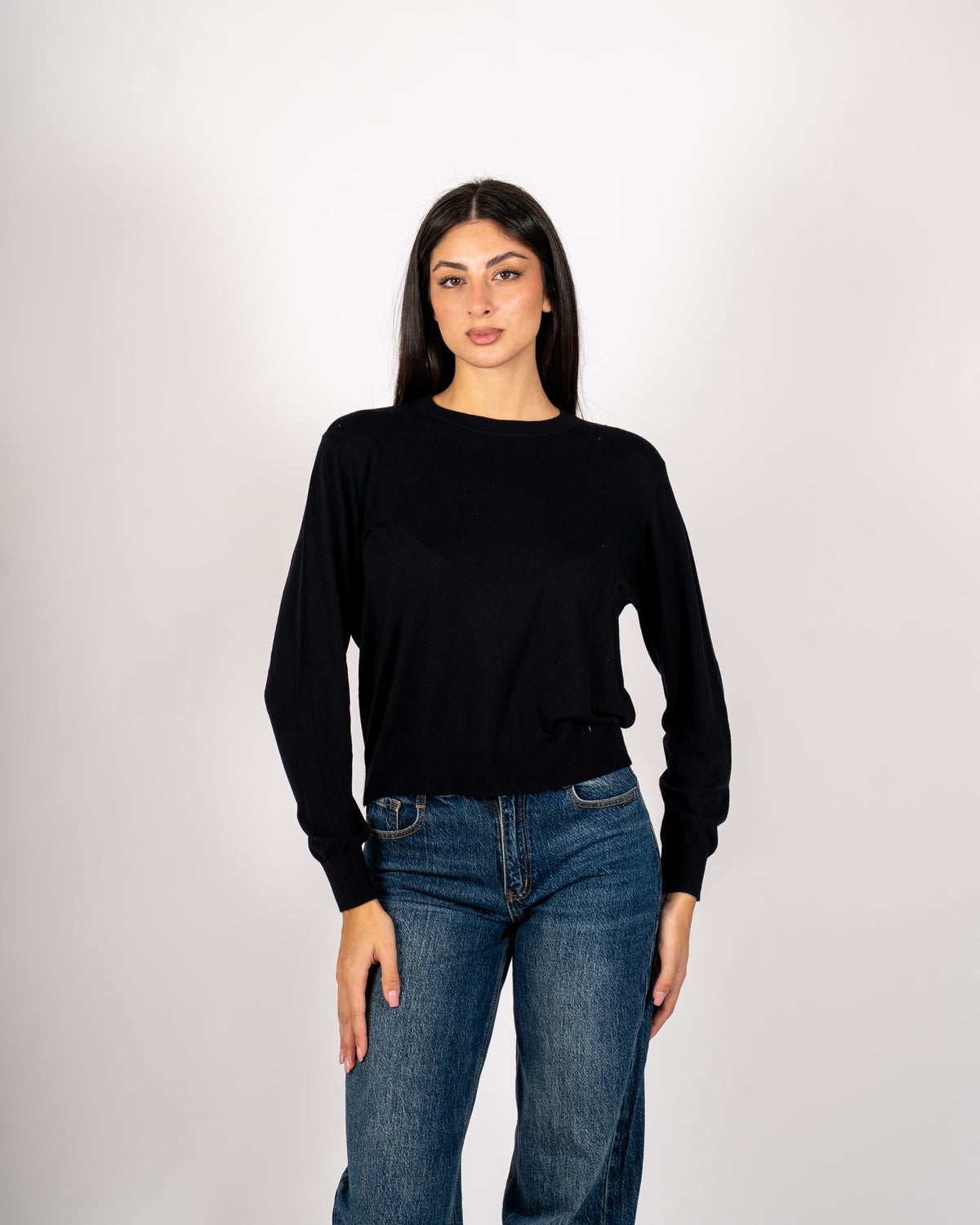 Maglia girocollo in mano merinos - Tayra