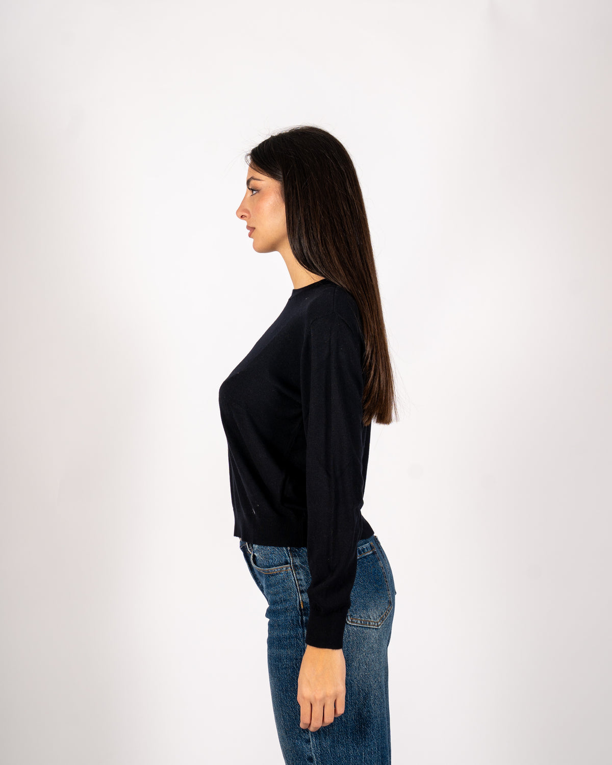Maglia girocollo in mano merinos - Tayra