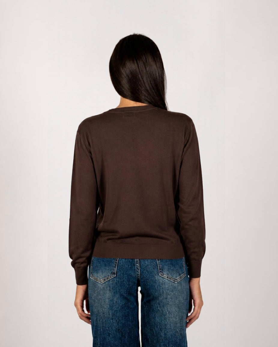 Maglia girocollo in mano merinos - Tayra